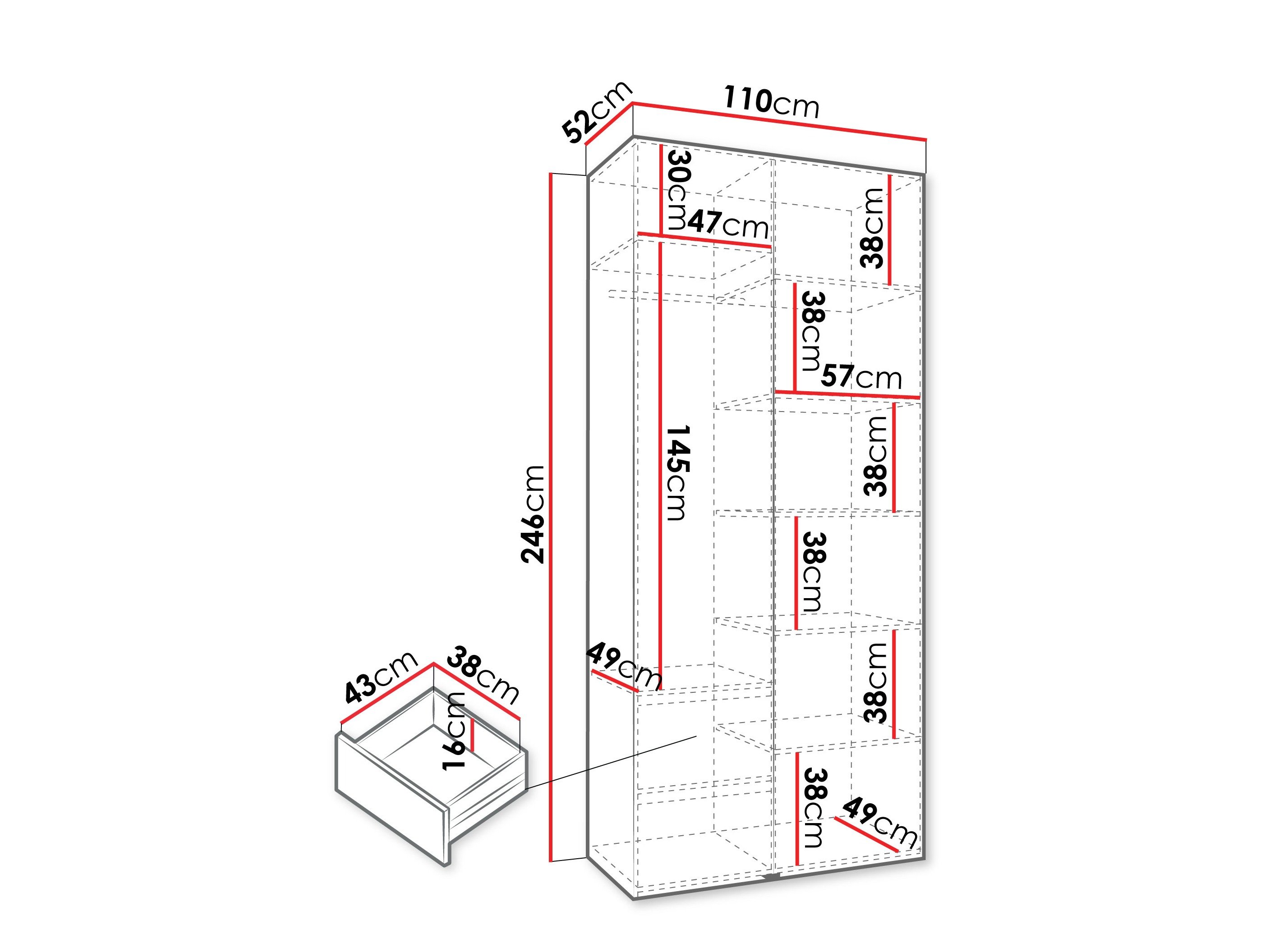 Armoire Hartford 562 (Blanc)
