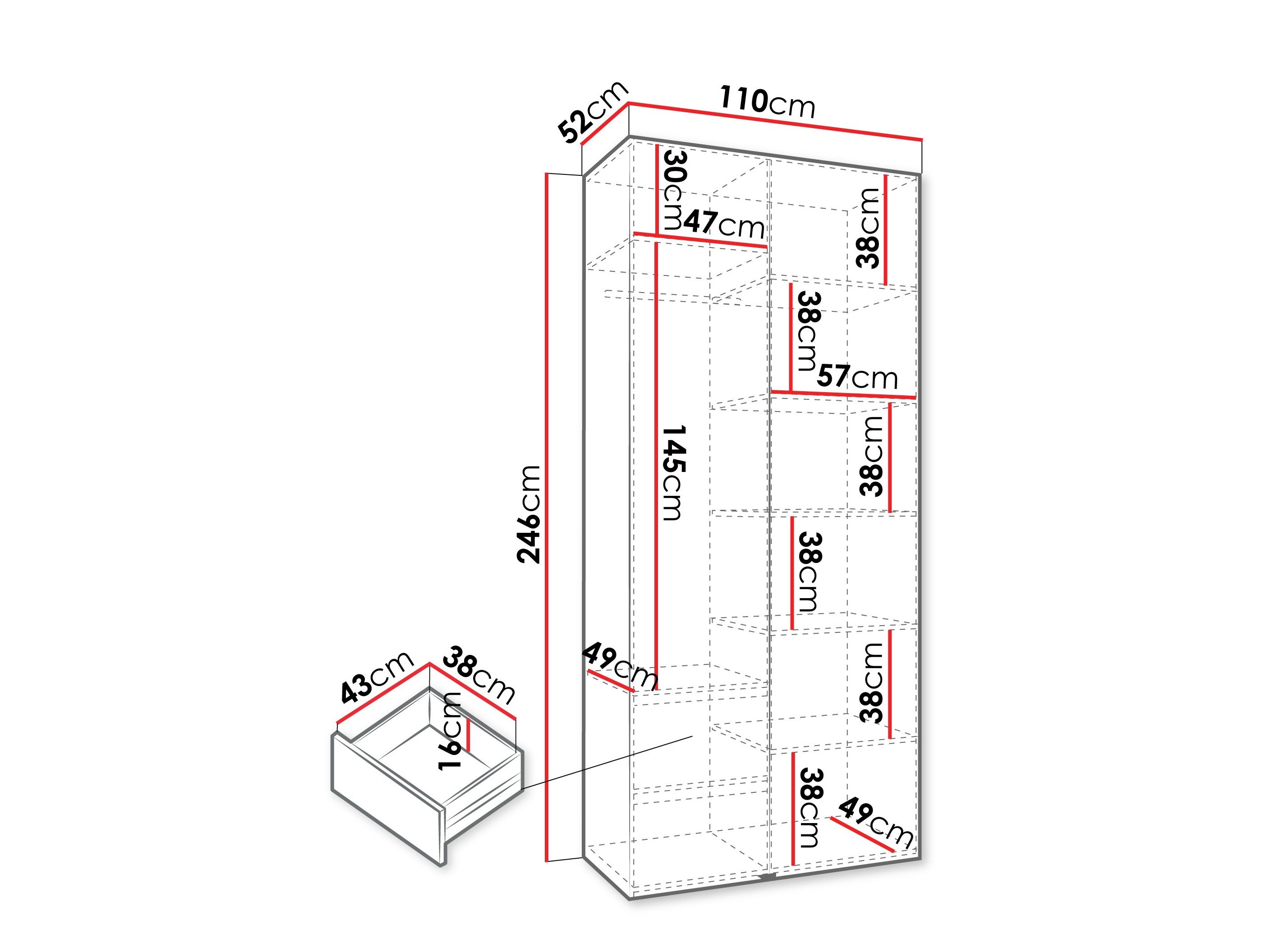 Armoire Hartford 562 (Blanc)