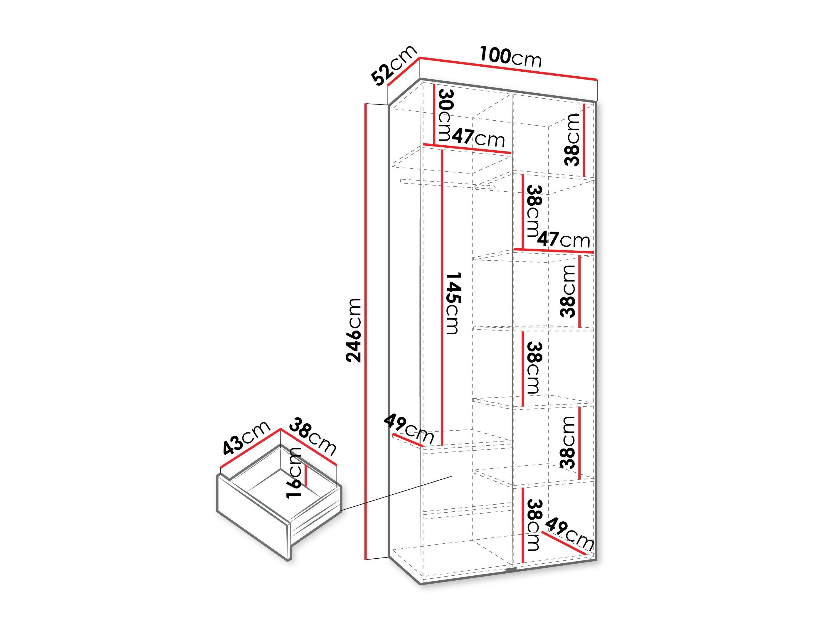 Armoire Hartford 562 (Cachemire)
