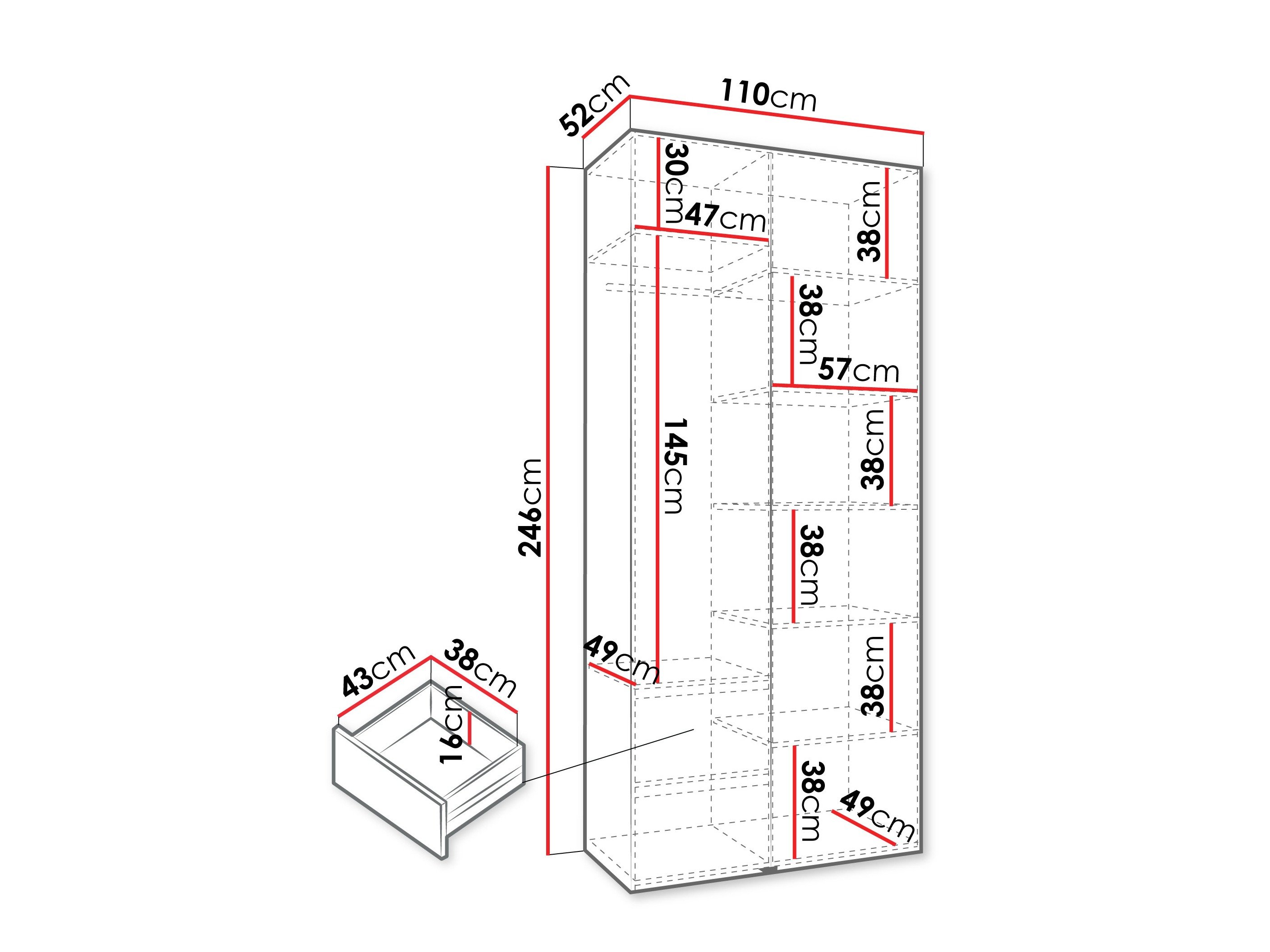 Armoire Hartford 562 (Cachemire)