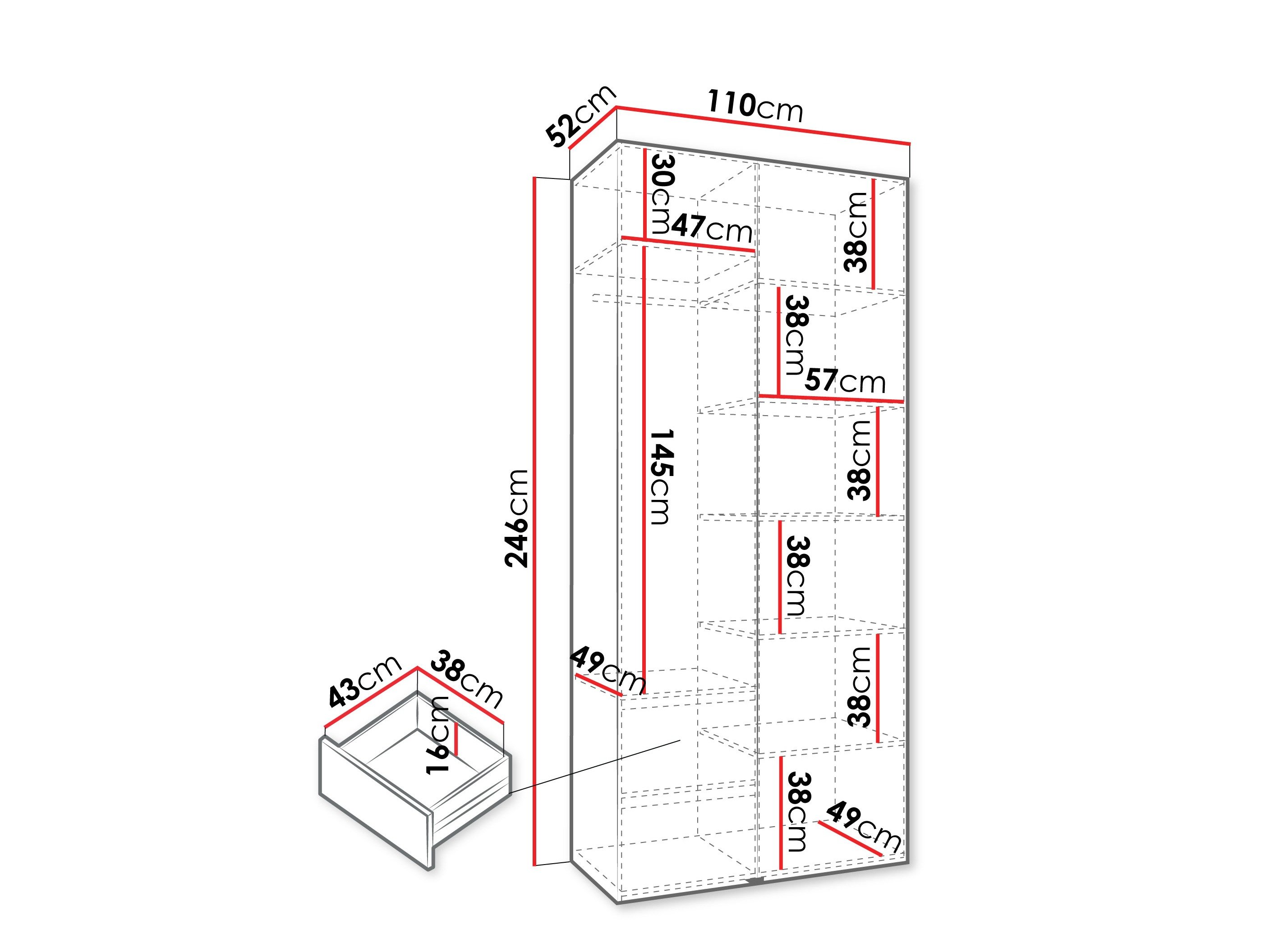 Armoire Hartford 562 (Cachemire)