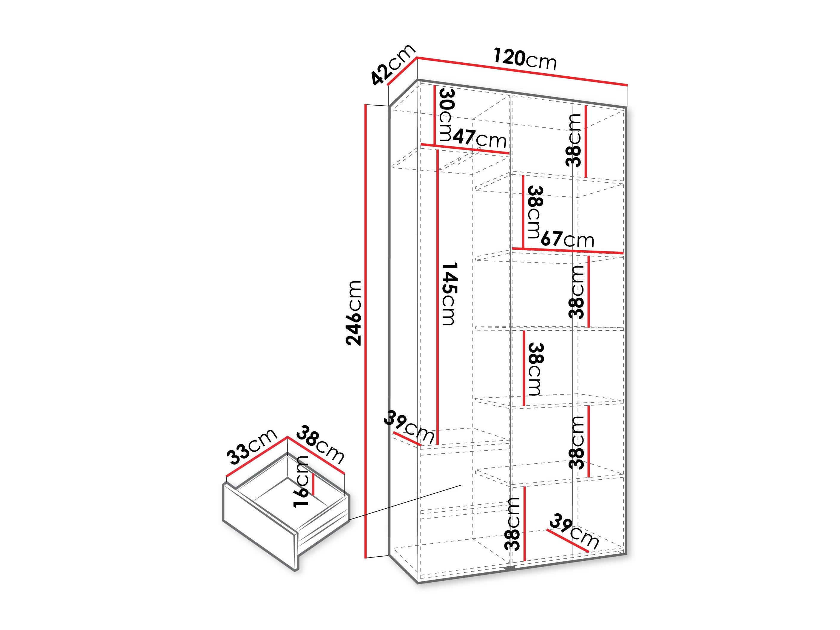 Armoire Hartford 563 (Blanc)