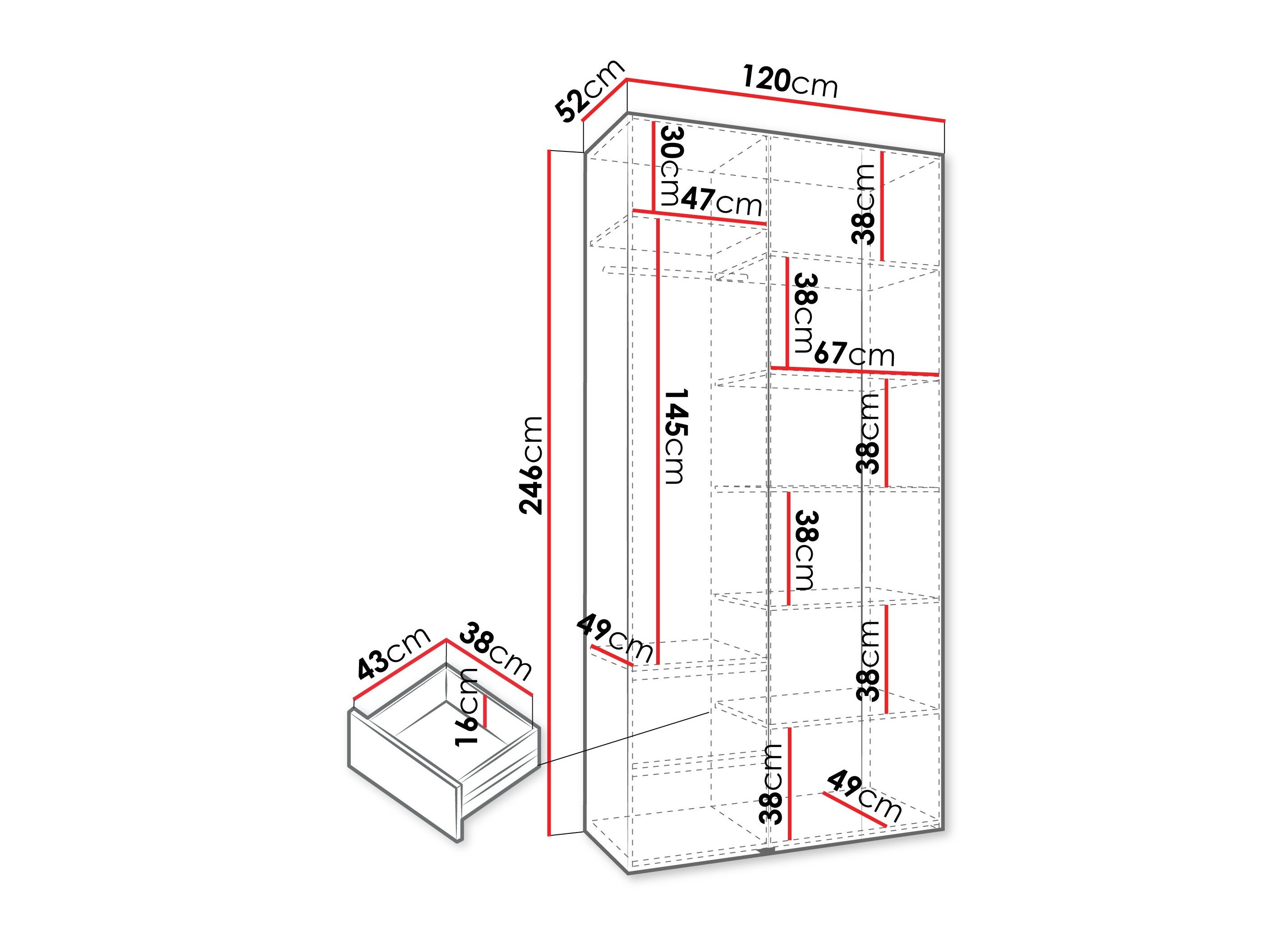 Armoire Hartford 563 (Blanc)