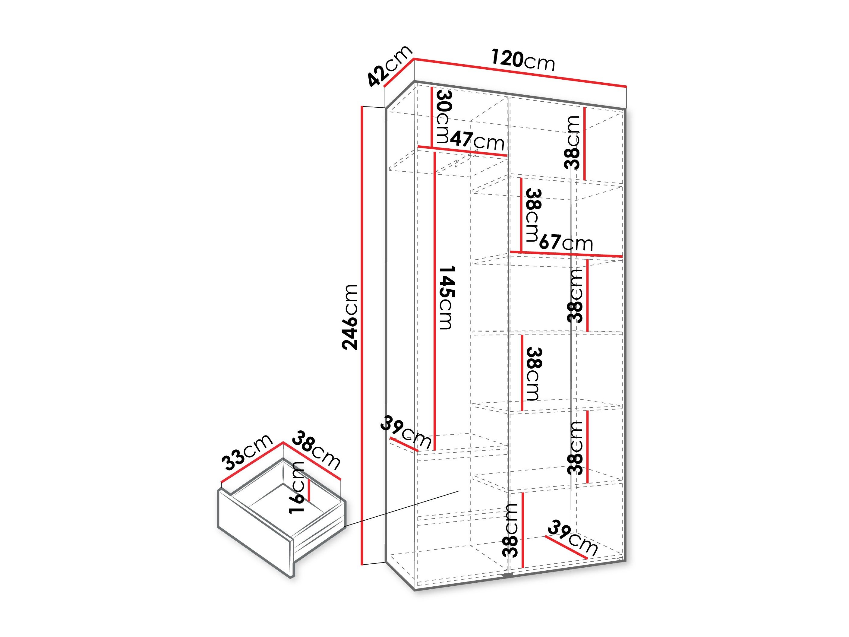 Armoire Hartford 563 (Blanc)