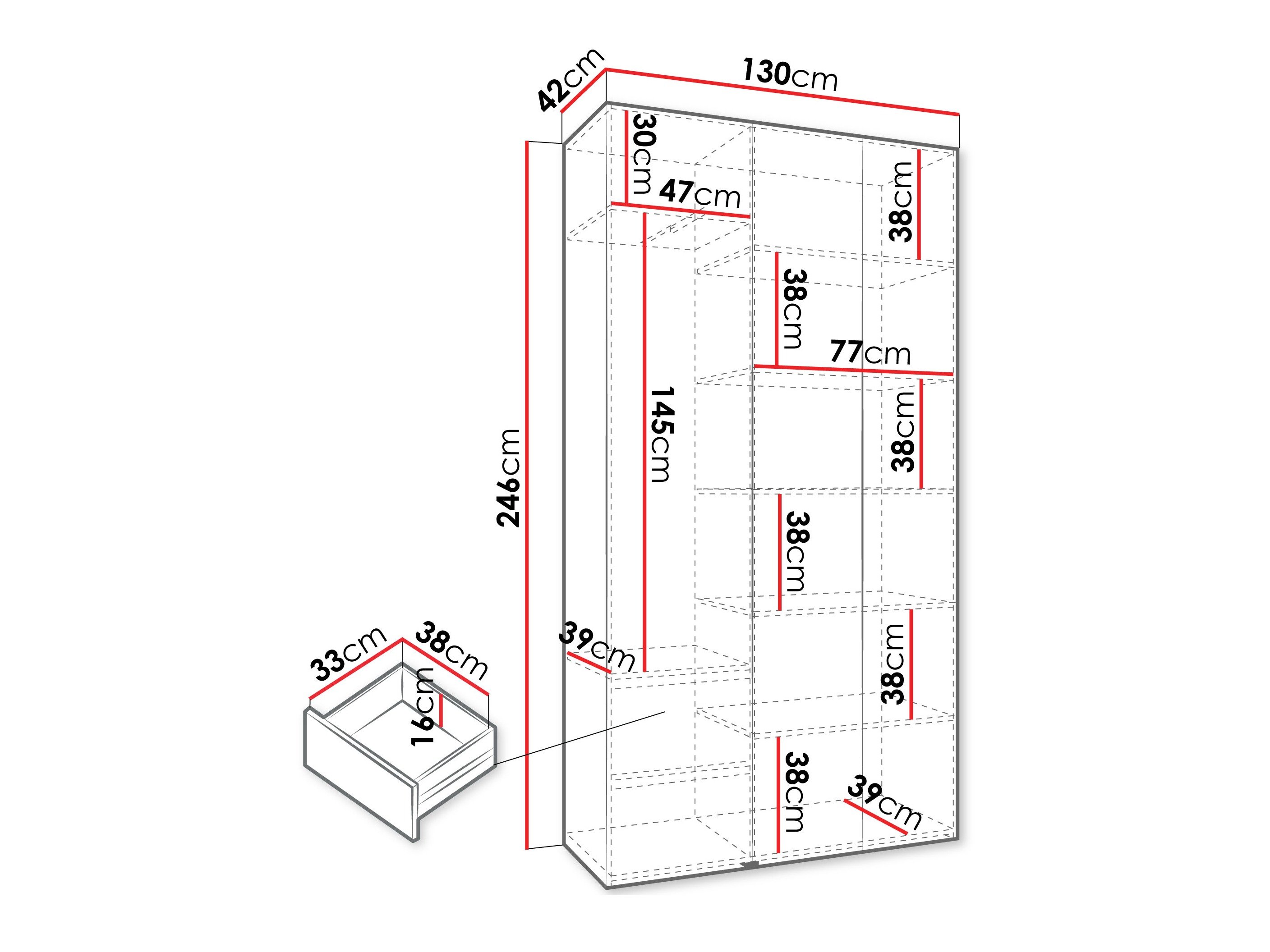 Armoire Hartford 563 (Blanc)
