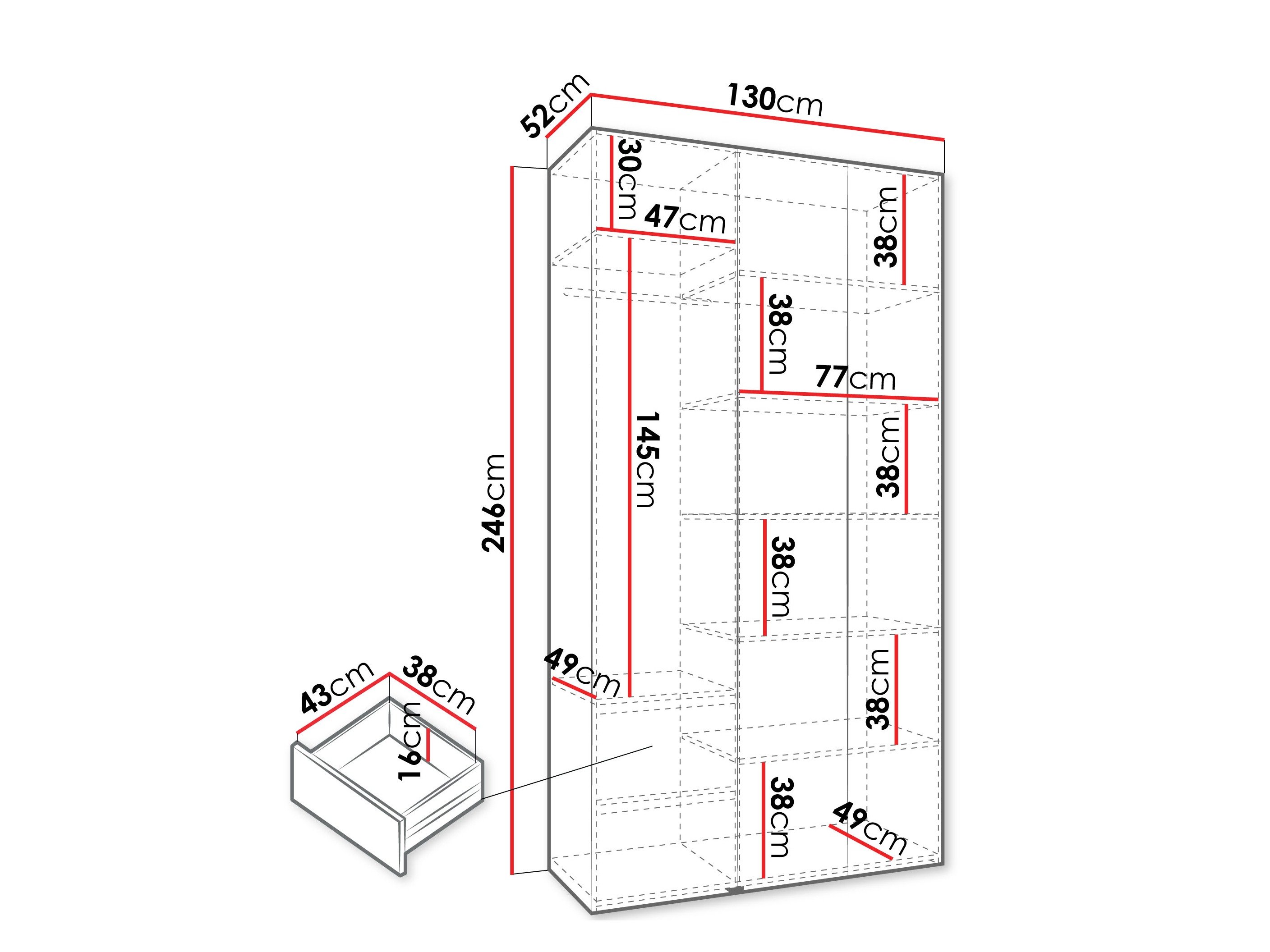 Armoire Hartford 563 (Blanc)