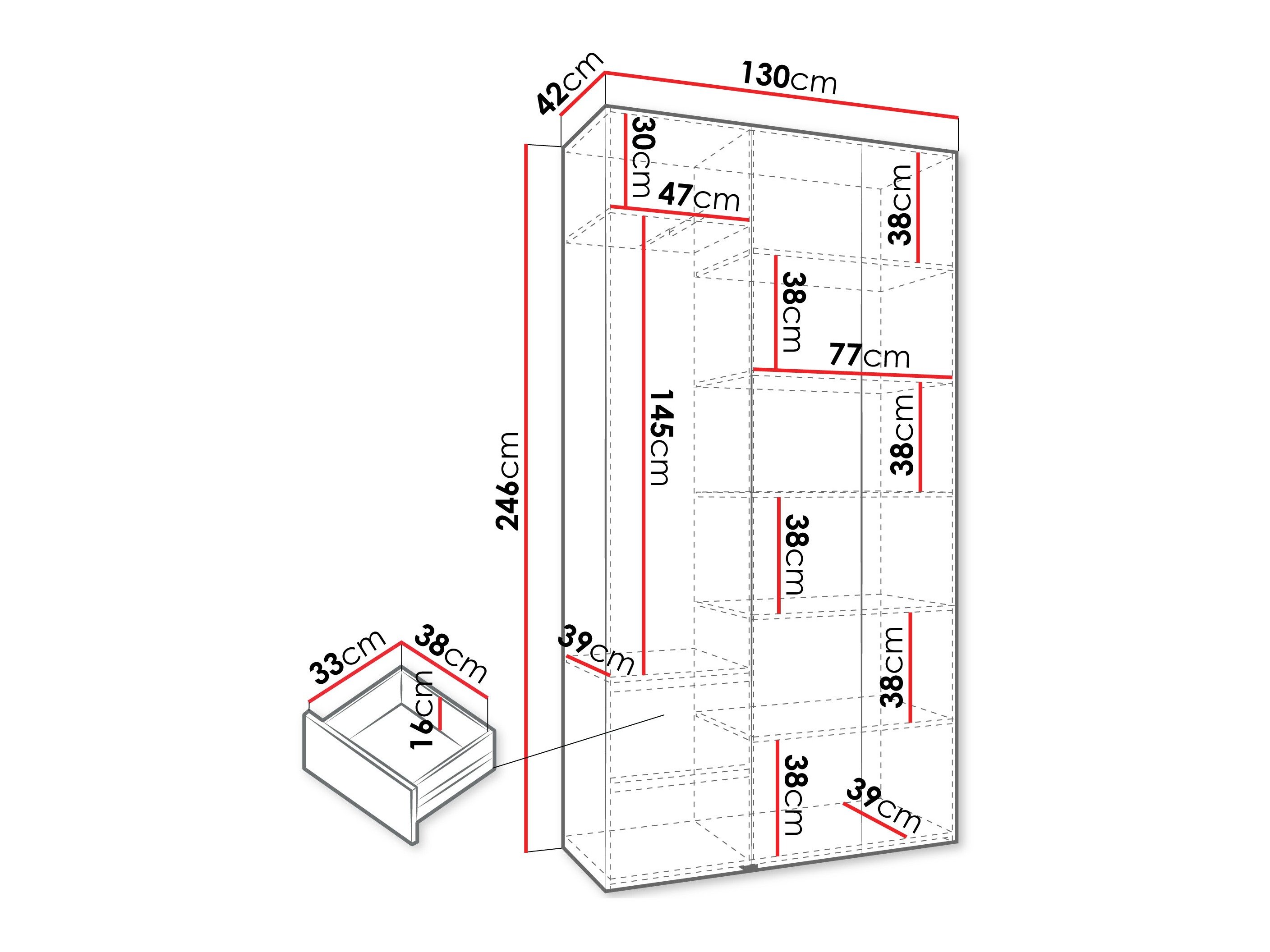 Armoire Hartford 563 (Blanc)