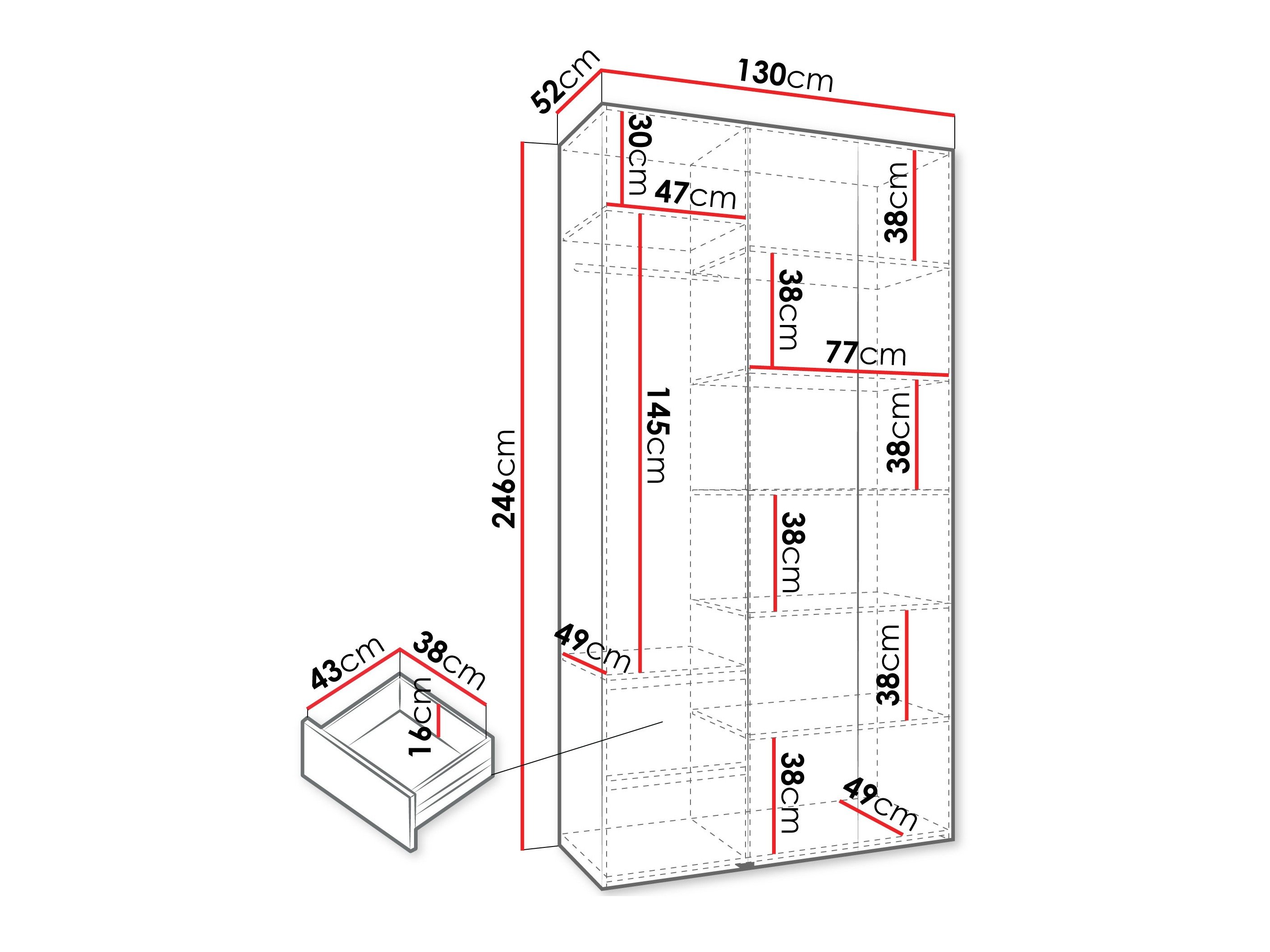 Armoire Hartford 563 (Blanc)