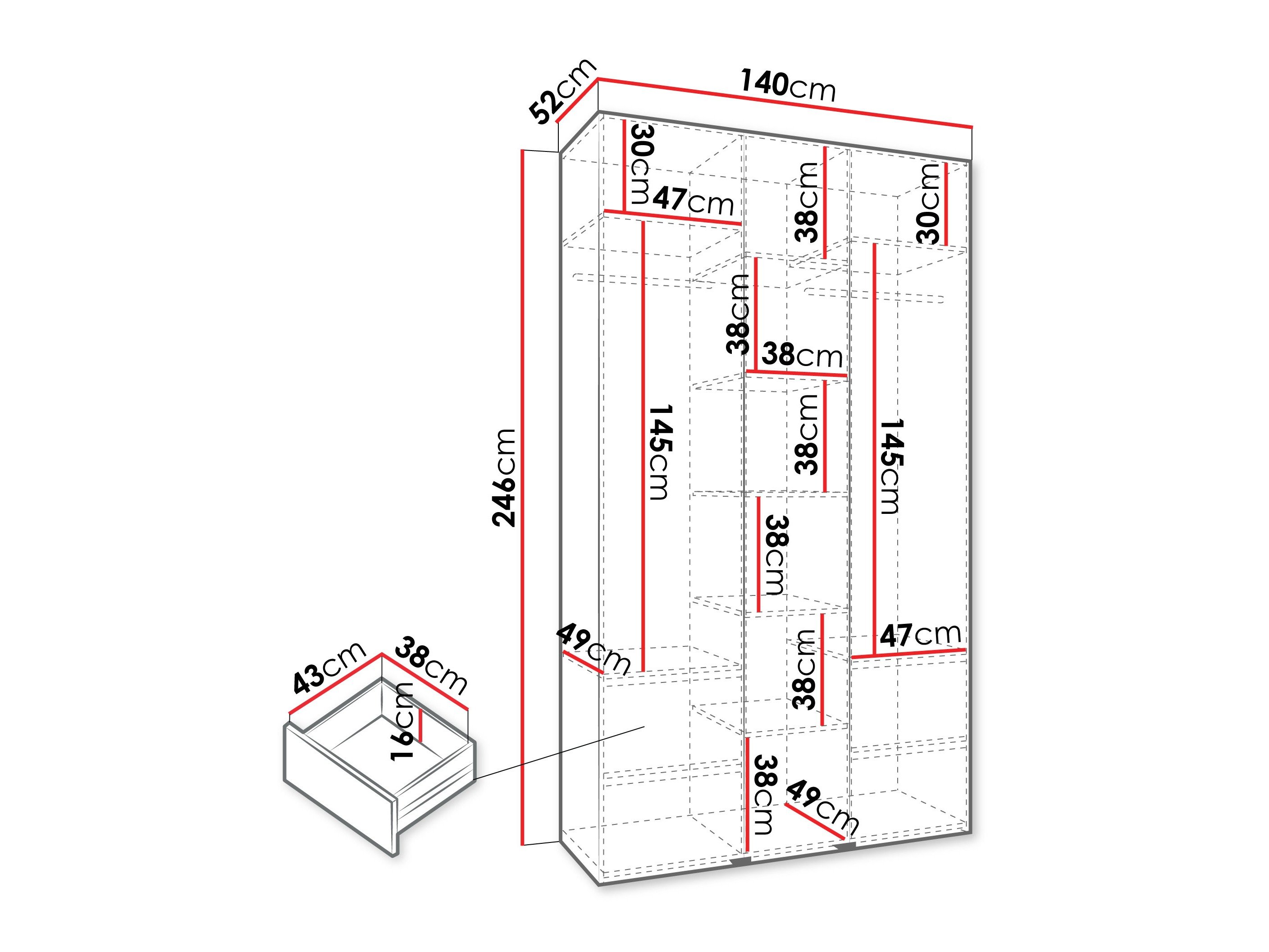Armoire Hartford 563 (Blanc)