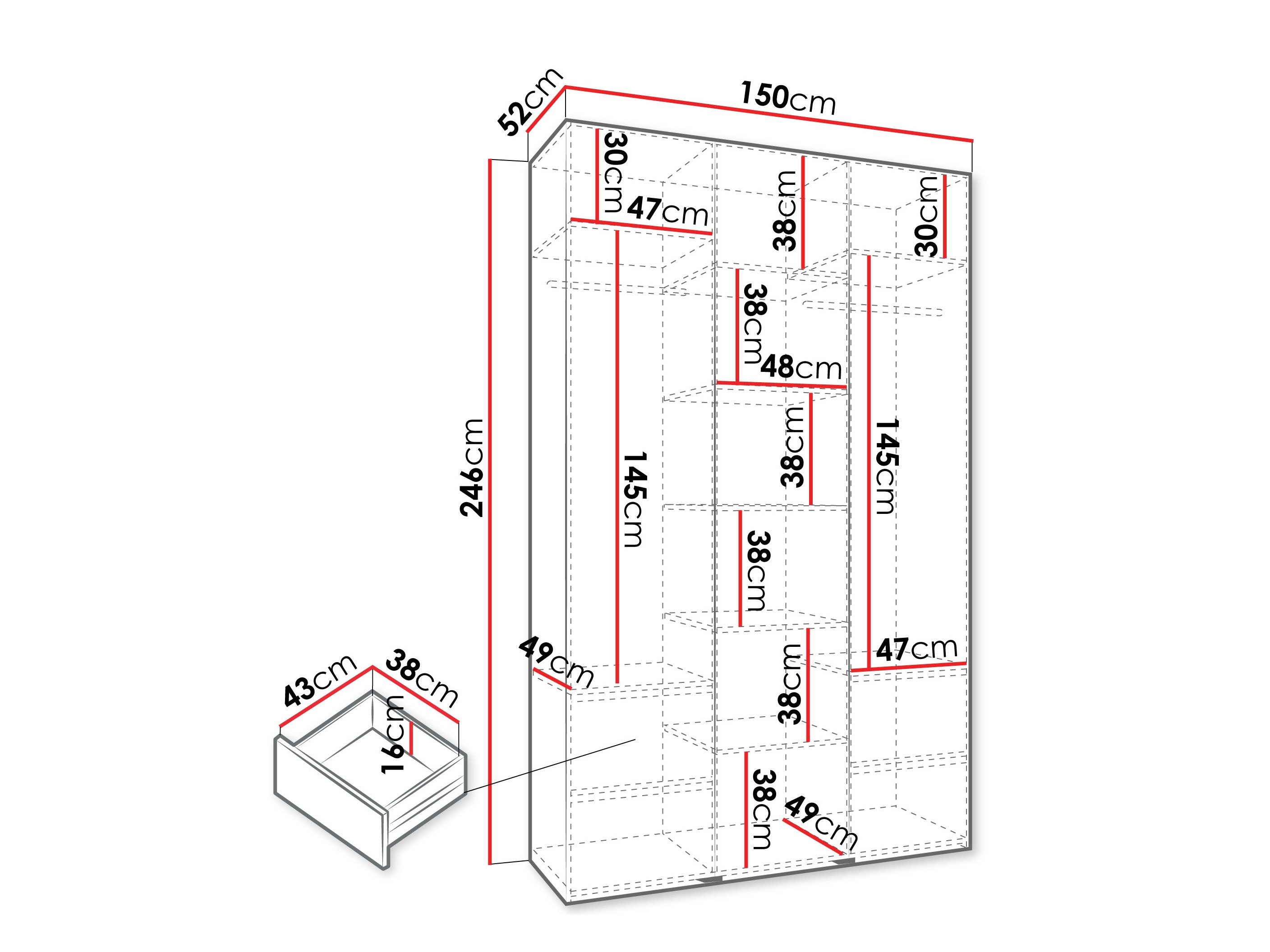 Armoire Hartford 563 (Blanc)