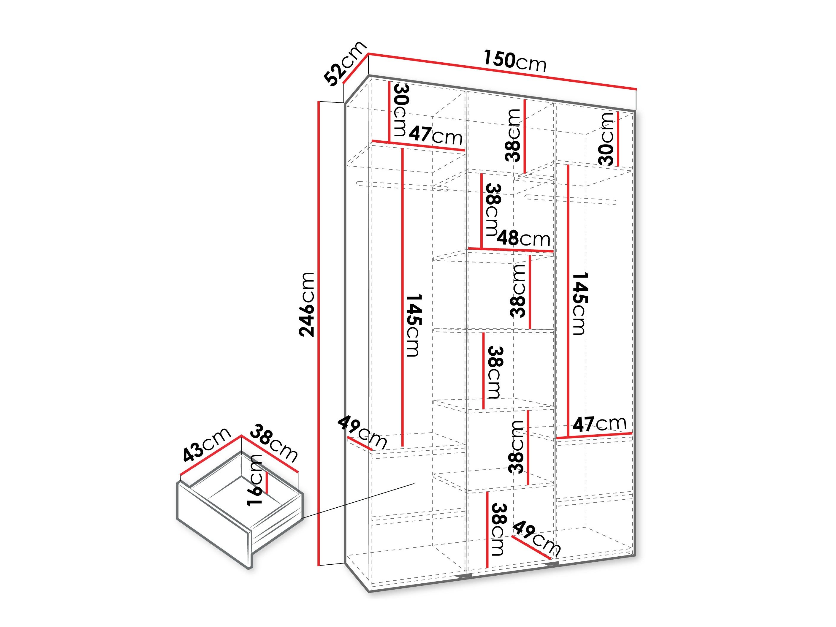 Armoire Hartford 563 (Blanc)