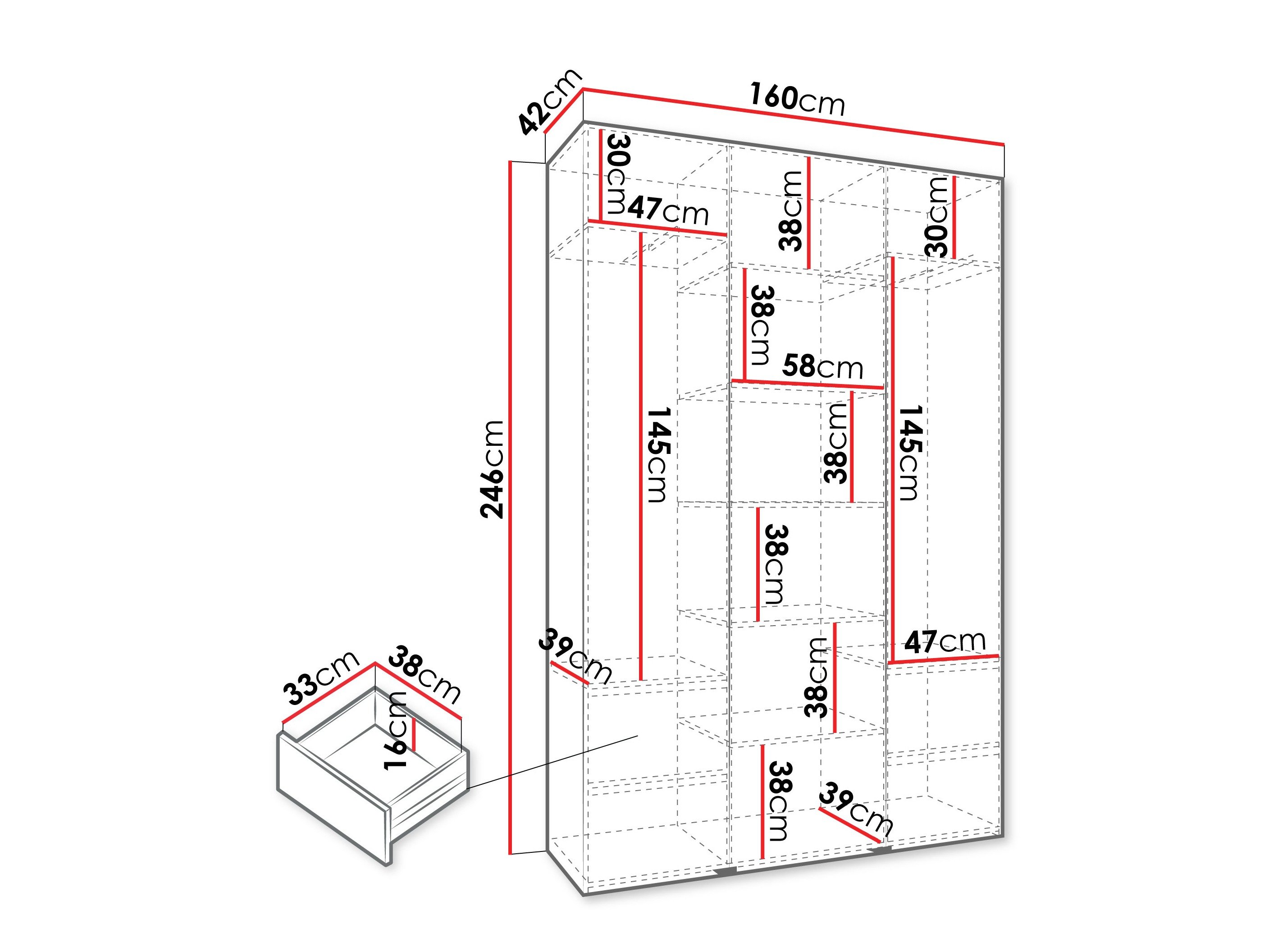Armoire Hartford 563 (Blanc)