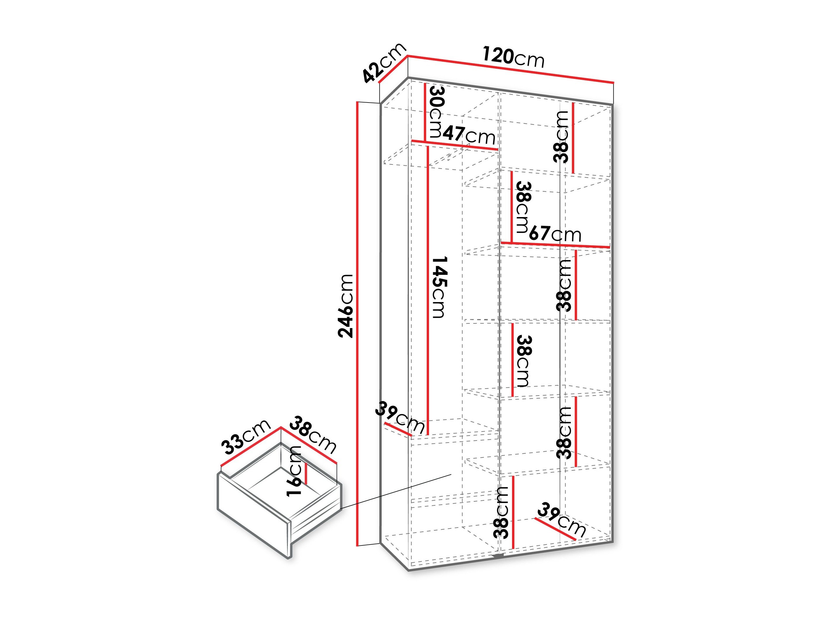 Armoire Hartford 563 (Cachemire)