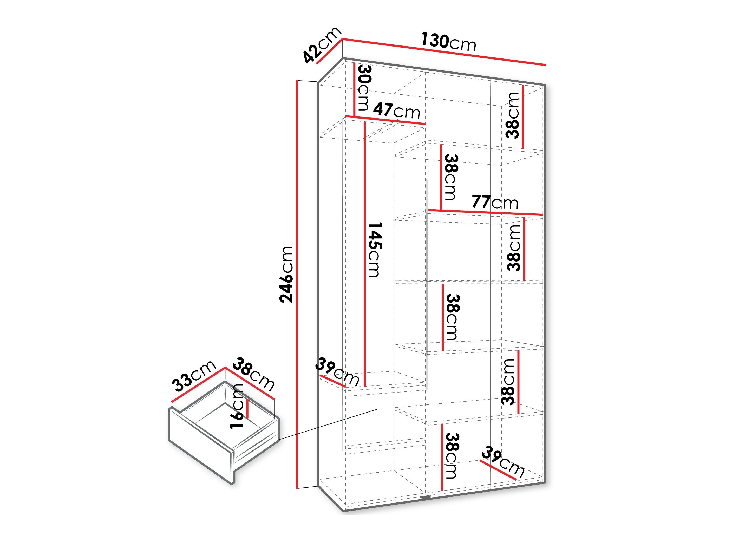 Armoire Hartford 563 (Cachemire)