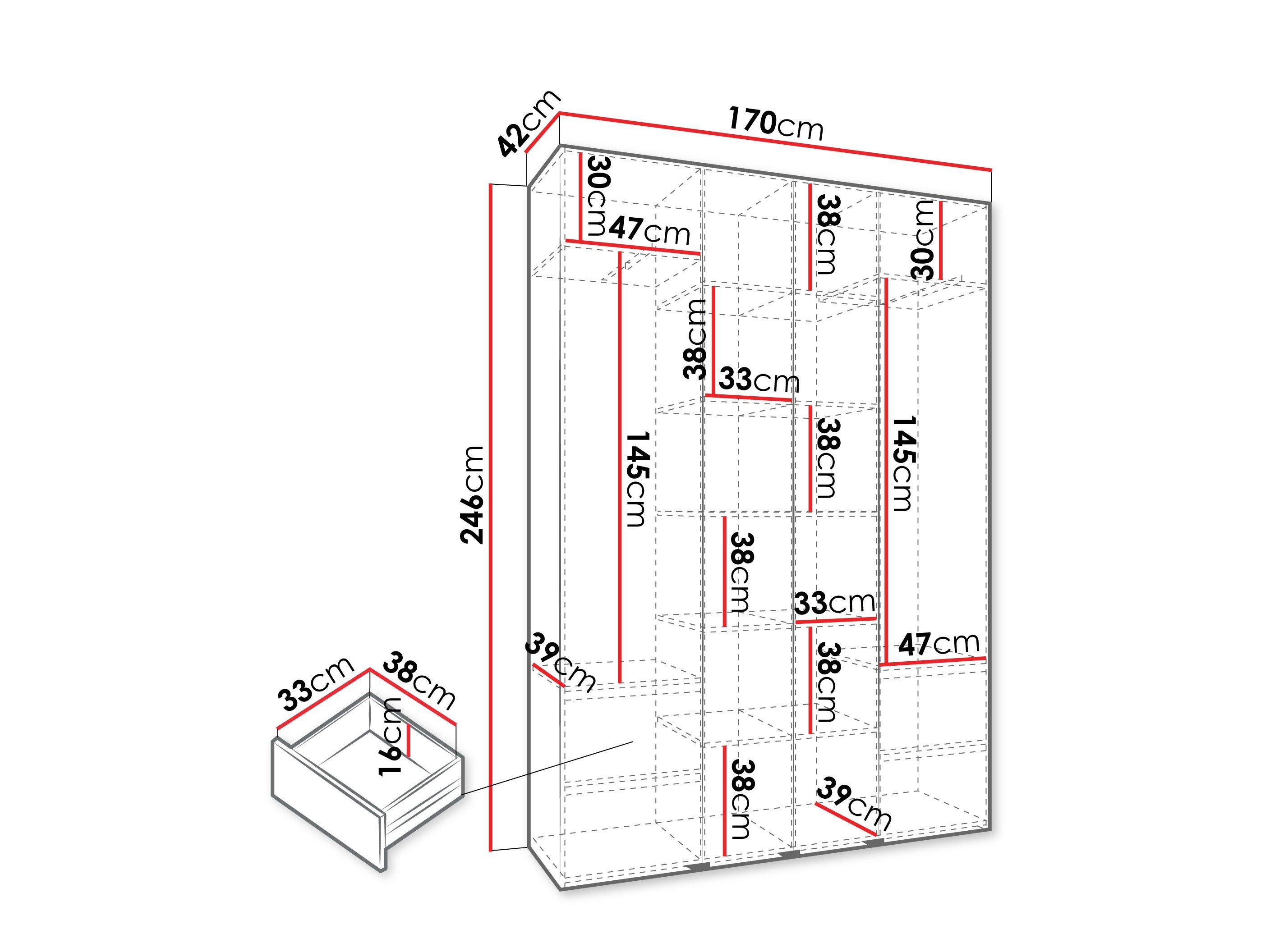 Armoire Hartford 564 (Blanc)