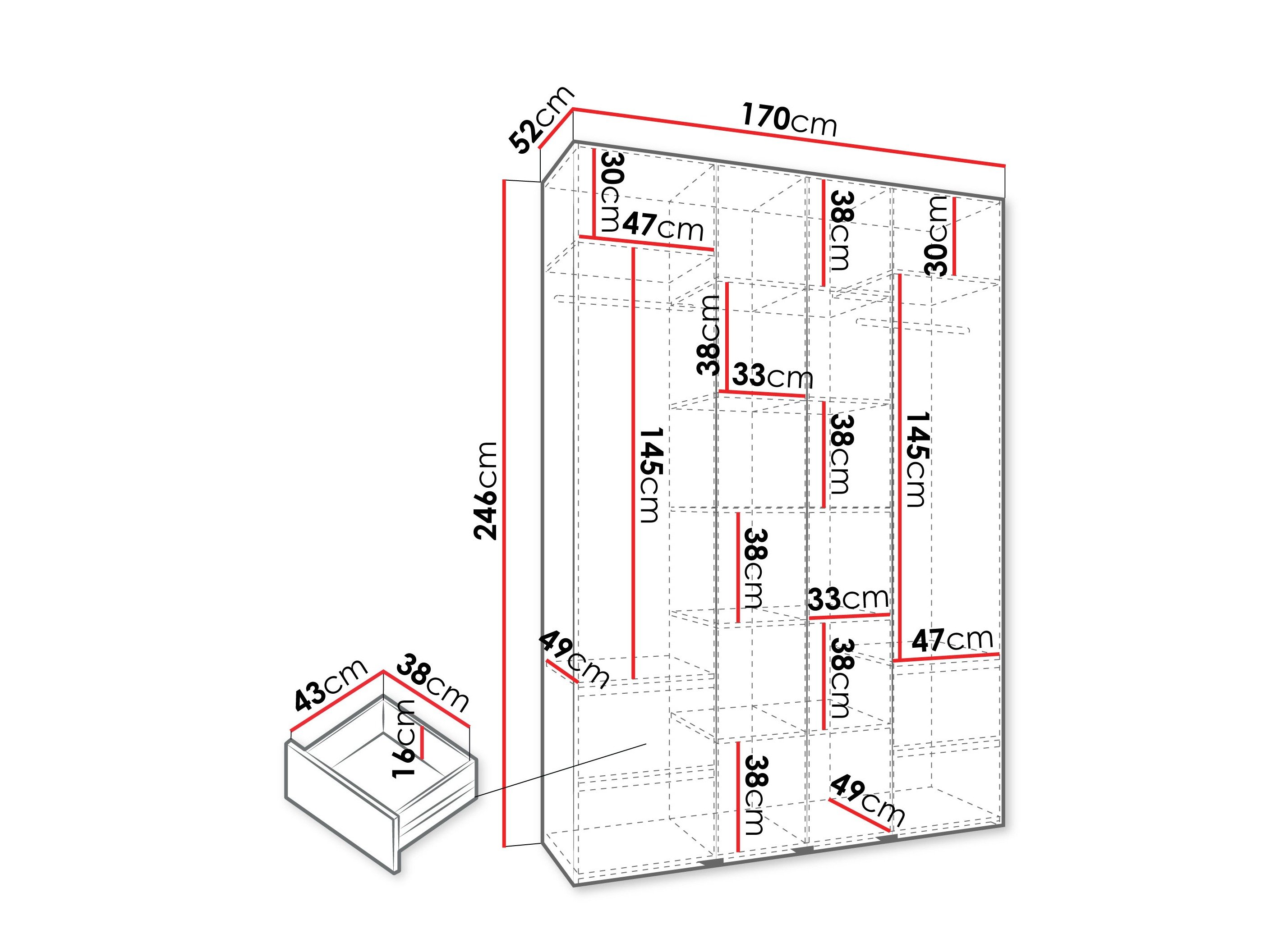 Armoire Hartford 564 (Blanc)