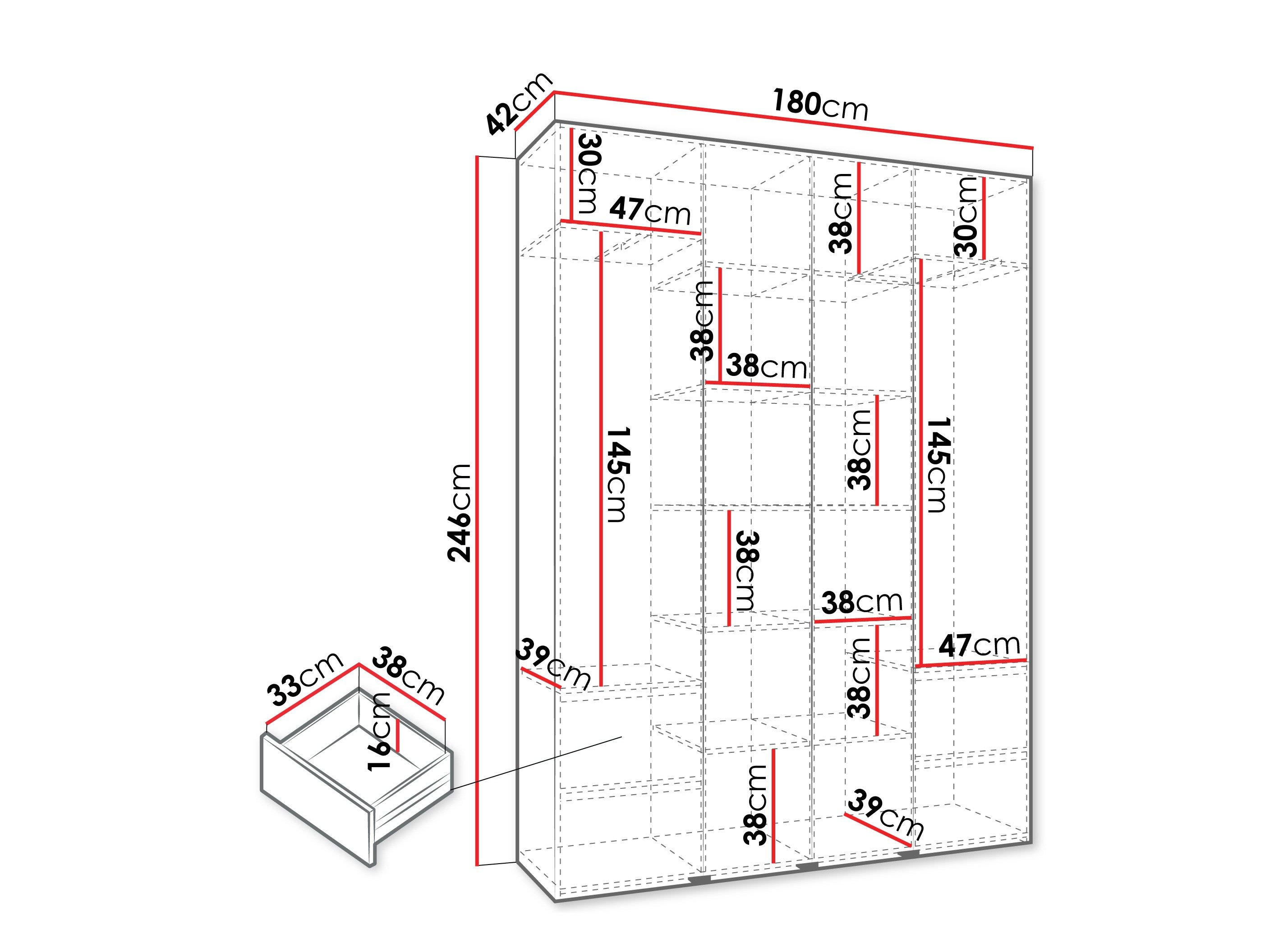 Armoire Hartford 564 (Blanc)