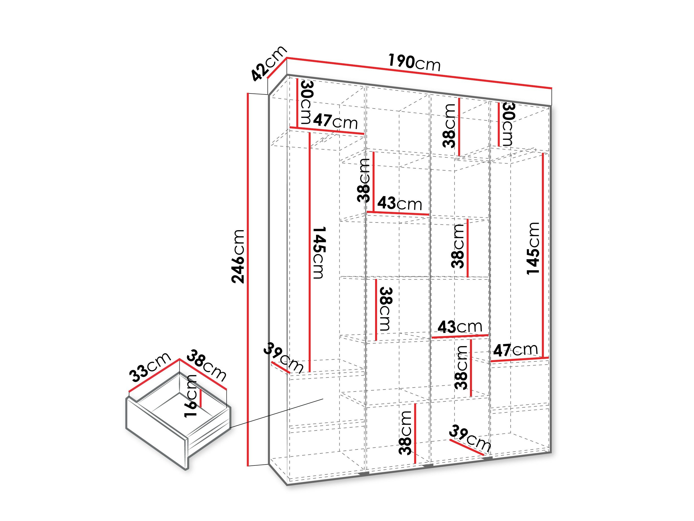 Armoire Hartford 564 (Blanc)