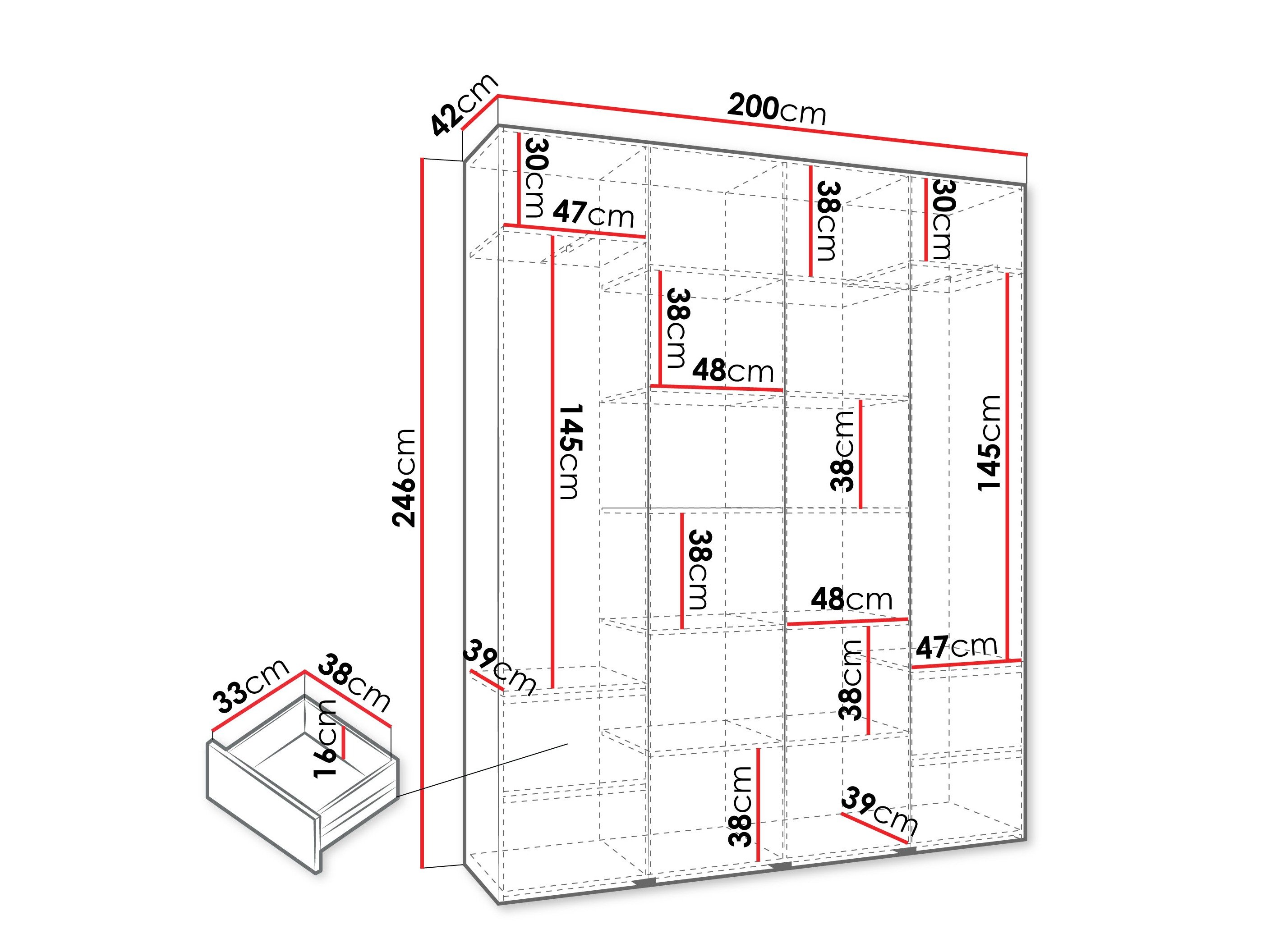 Armoire Hartford 564 (Blanc)