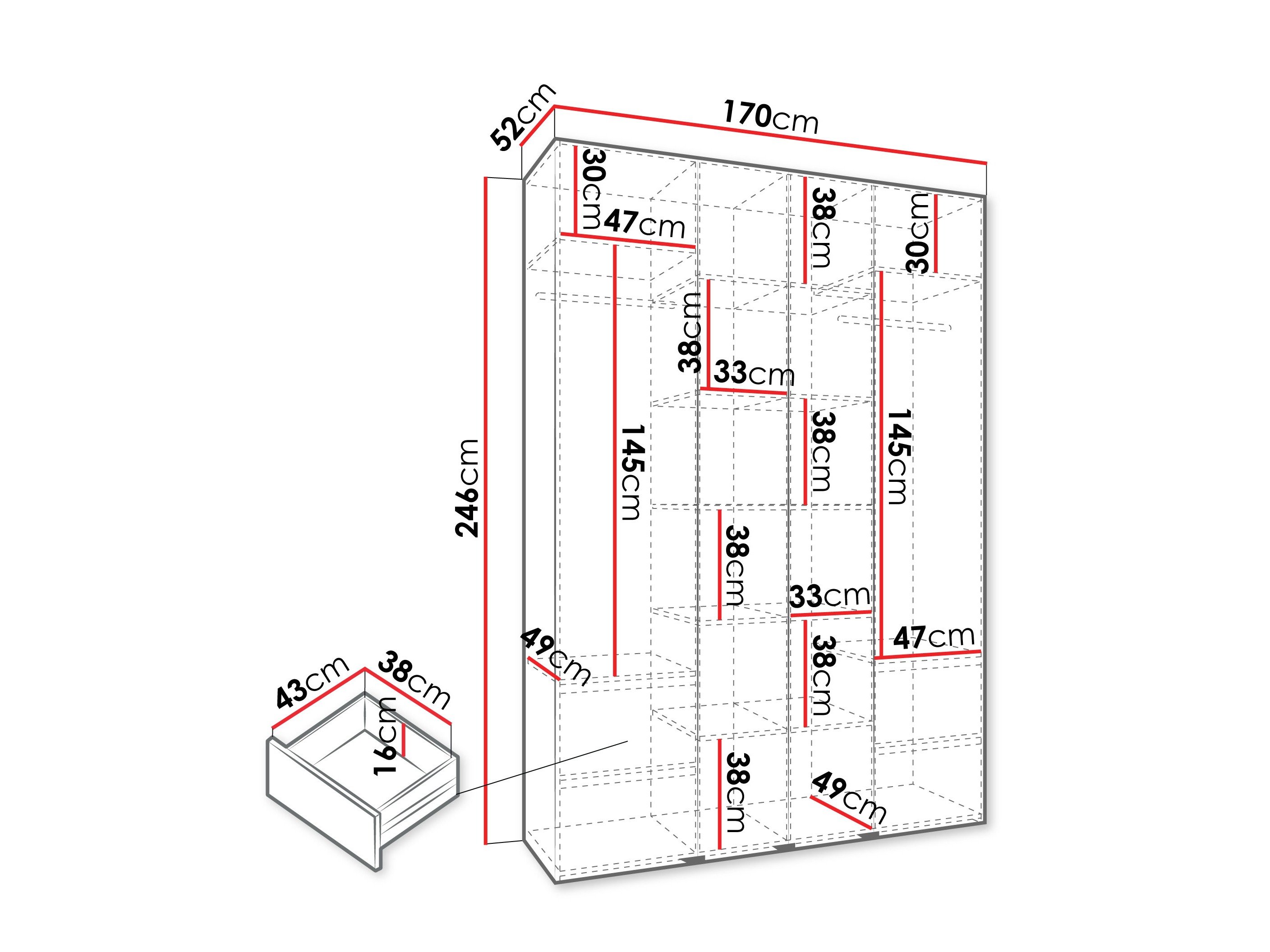 Armoire Hartford 564 (Cachemire)