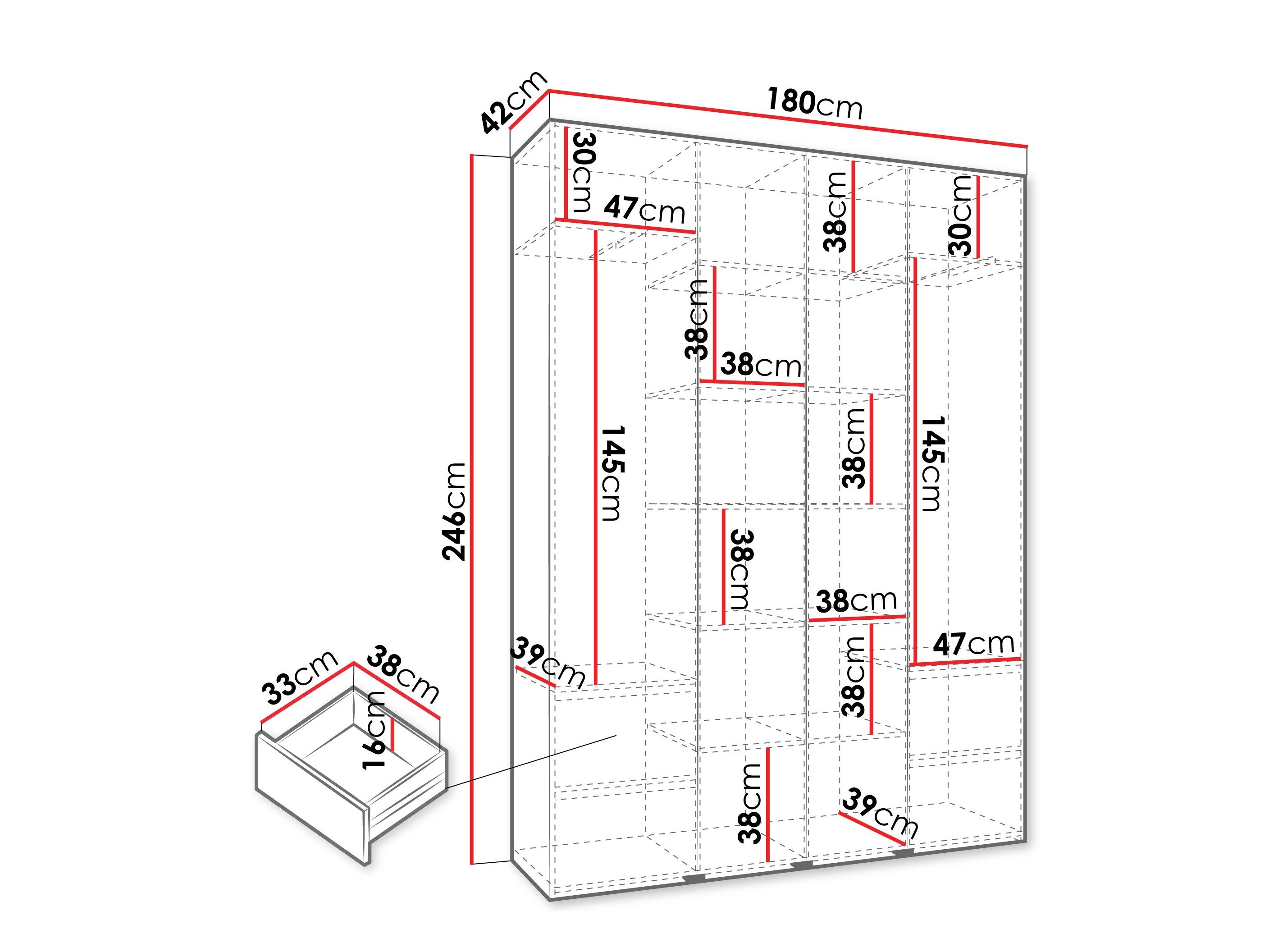 Armoire Hartford 564 (Cachemire)