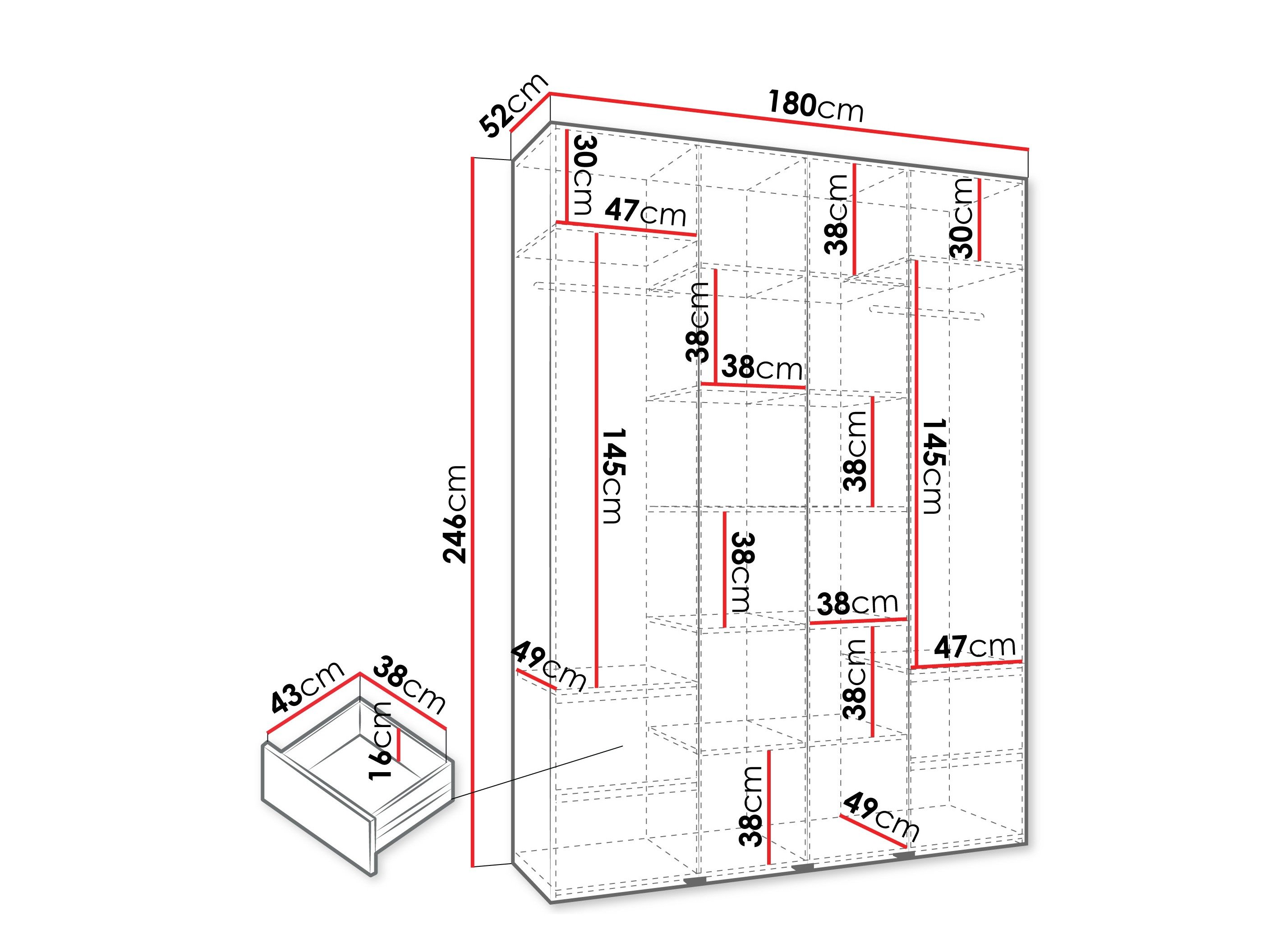 Armoire Hartford 564 (Cachemire)