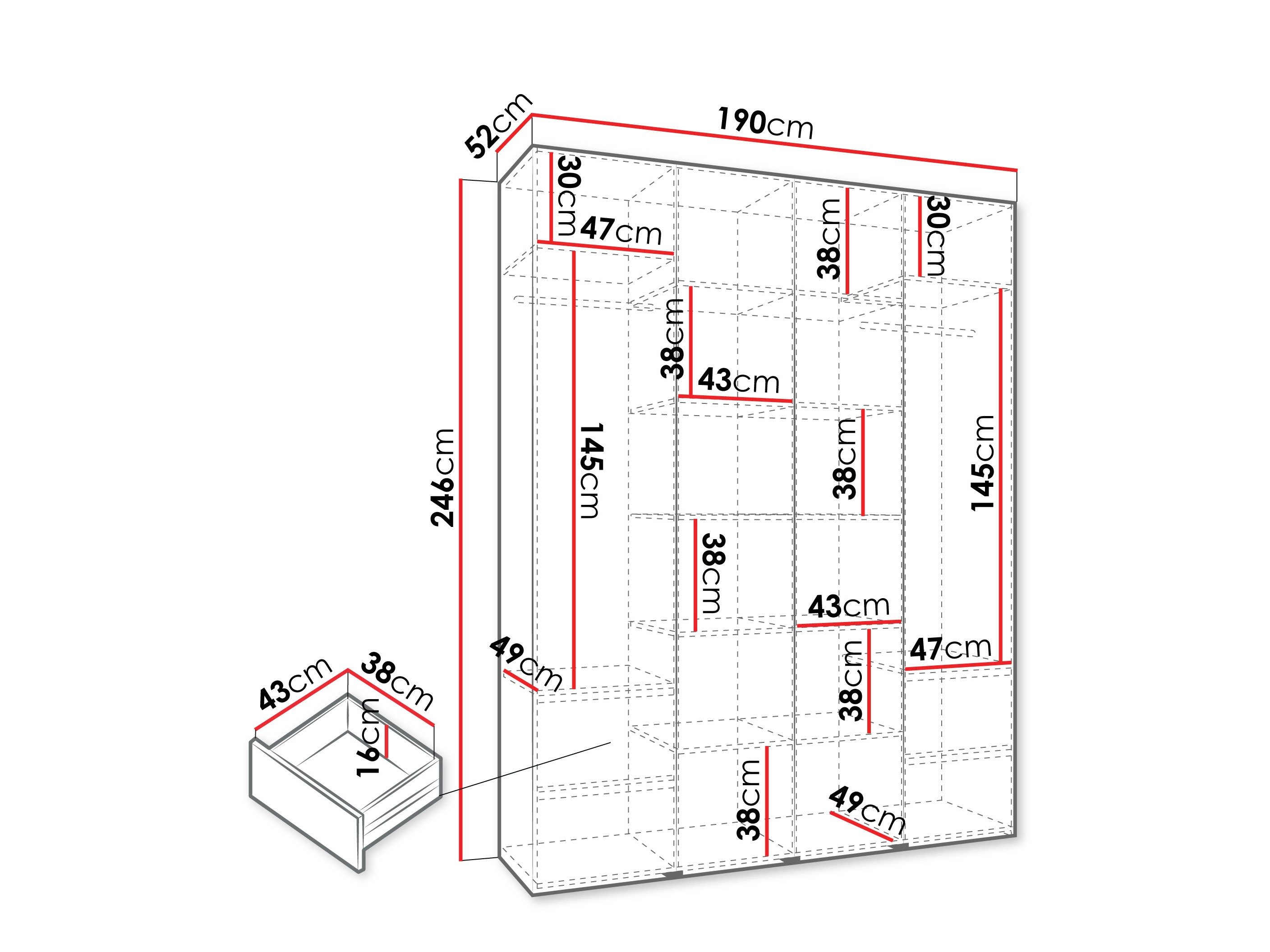 Armoire Hartford 564 (Cachemire)