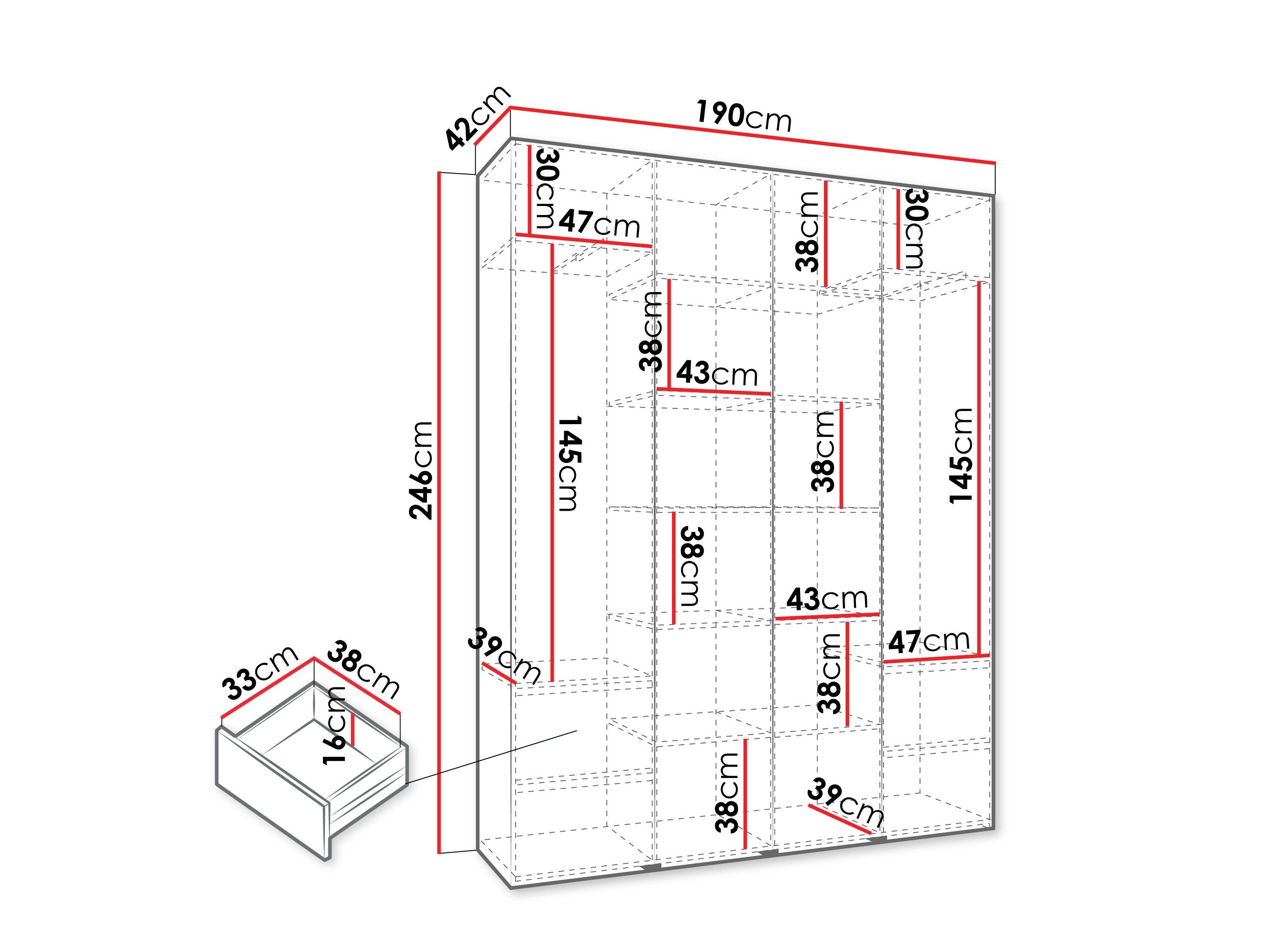 Armoire Hartford 564 (Cachemire)