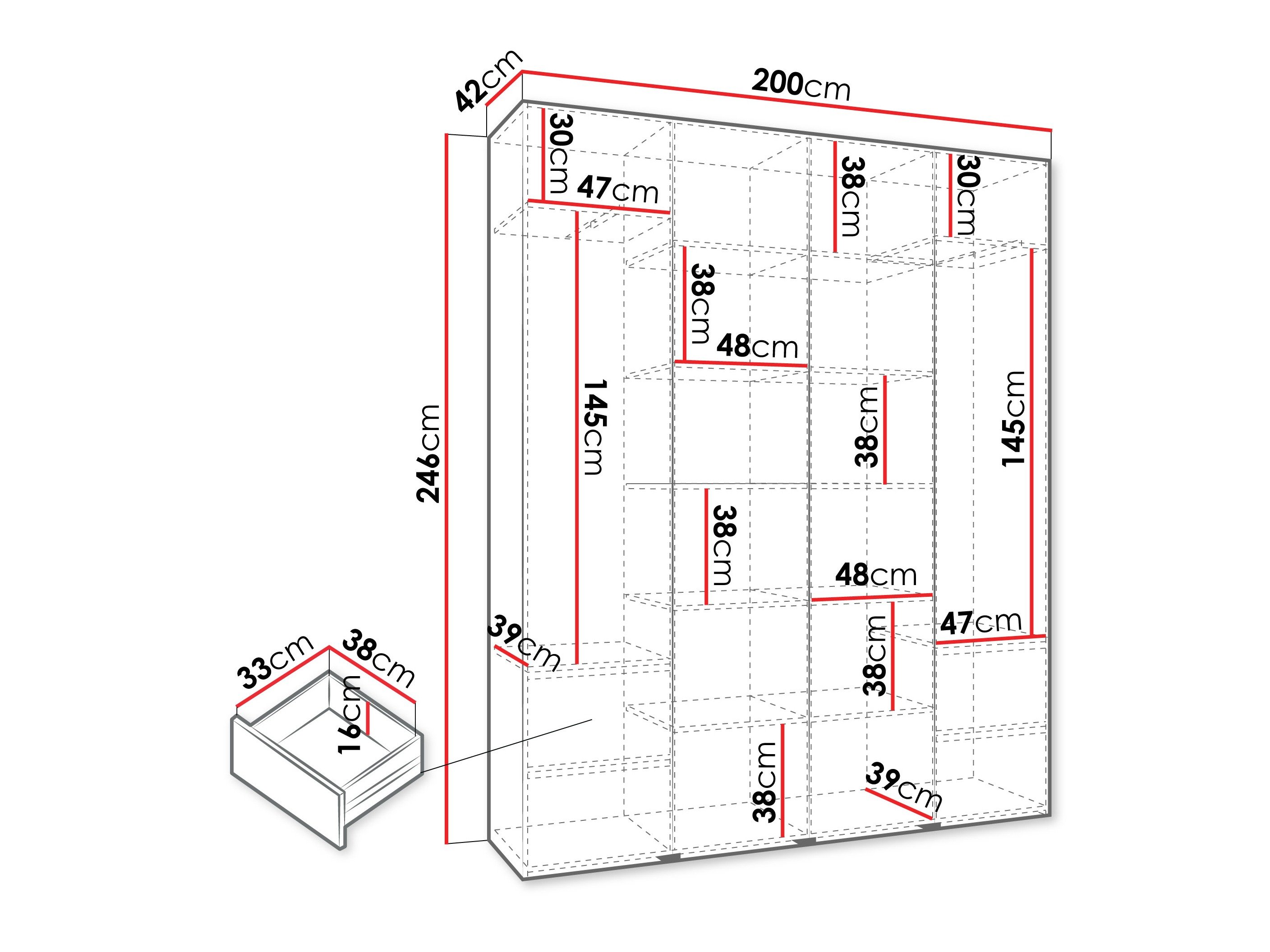 Armoire Hartford 564 (Cachemire)