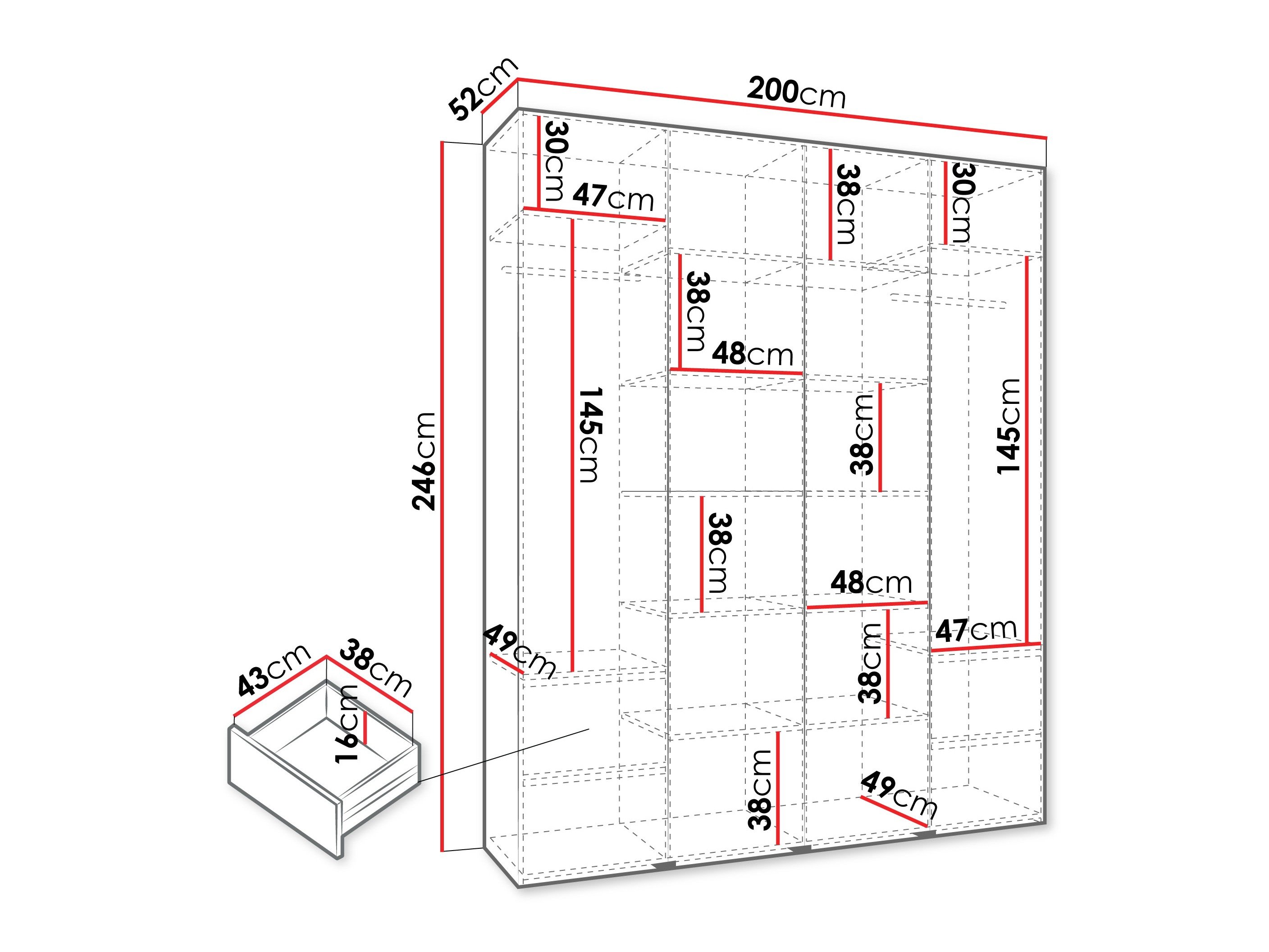 Armoire Hartford 564 (Cachemire)