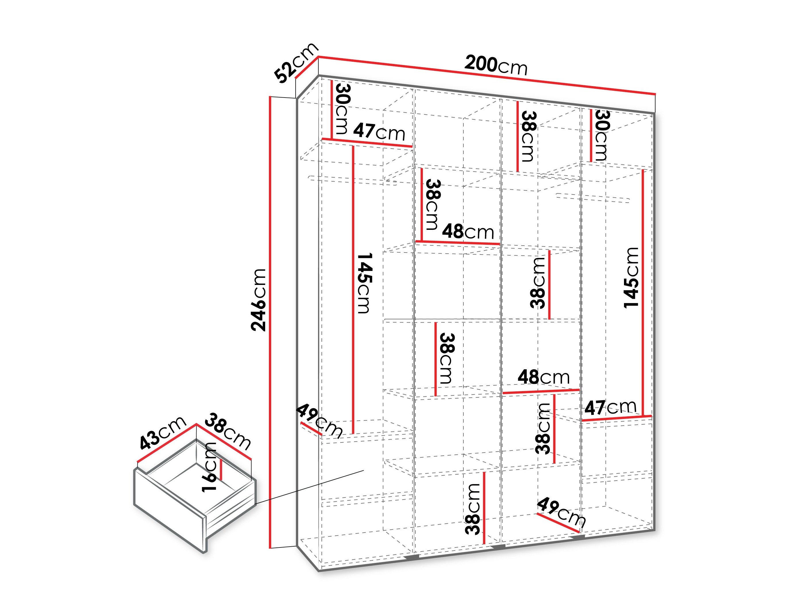 Armoire Hartford 564 (Cachemire)