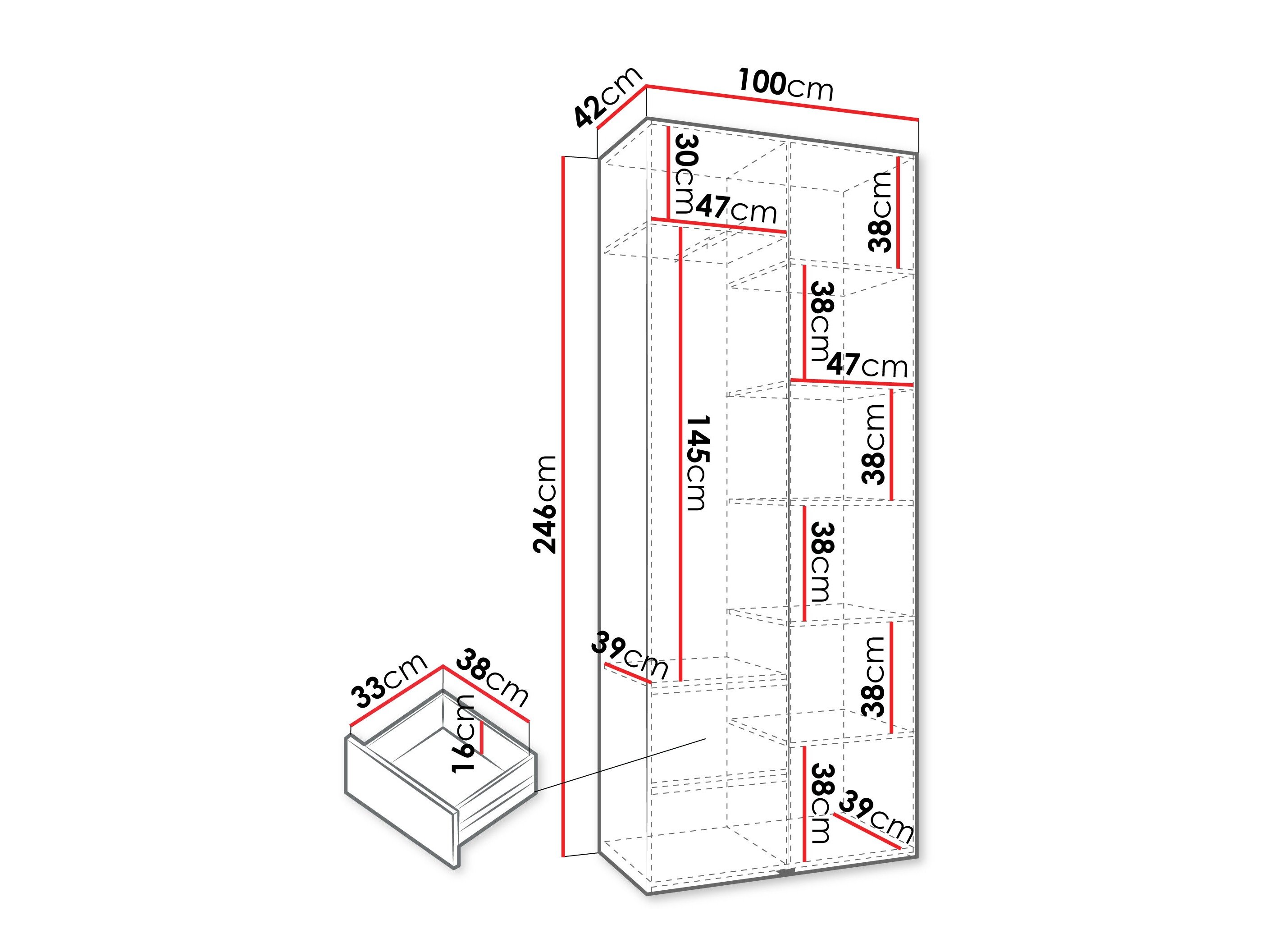Armoire Hartford 569 (Cachemire)