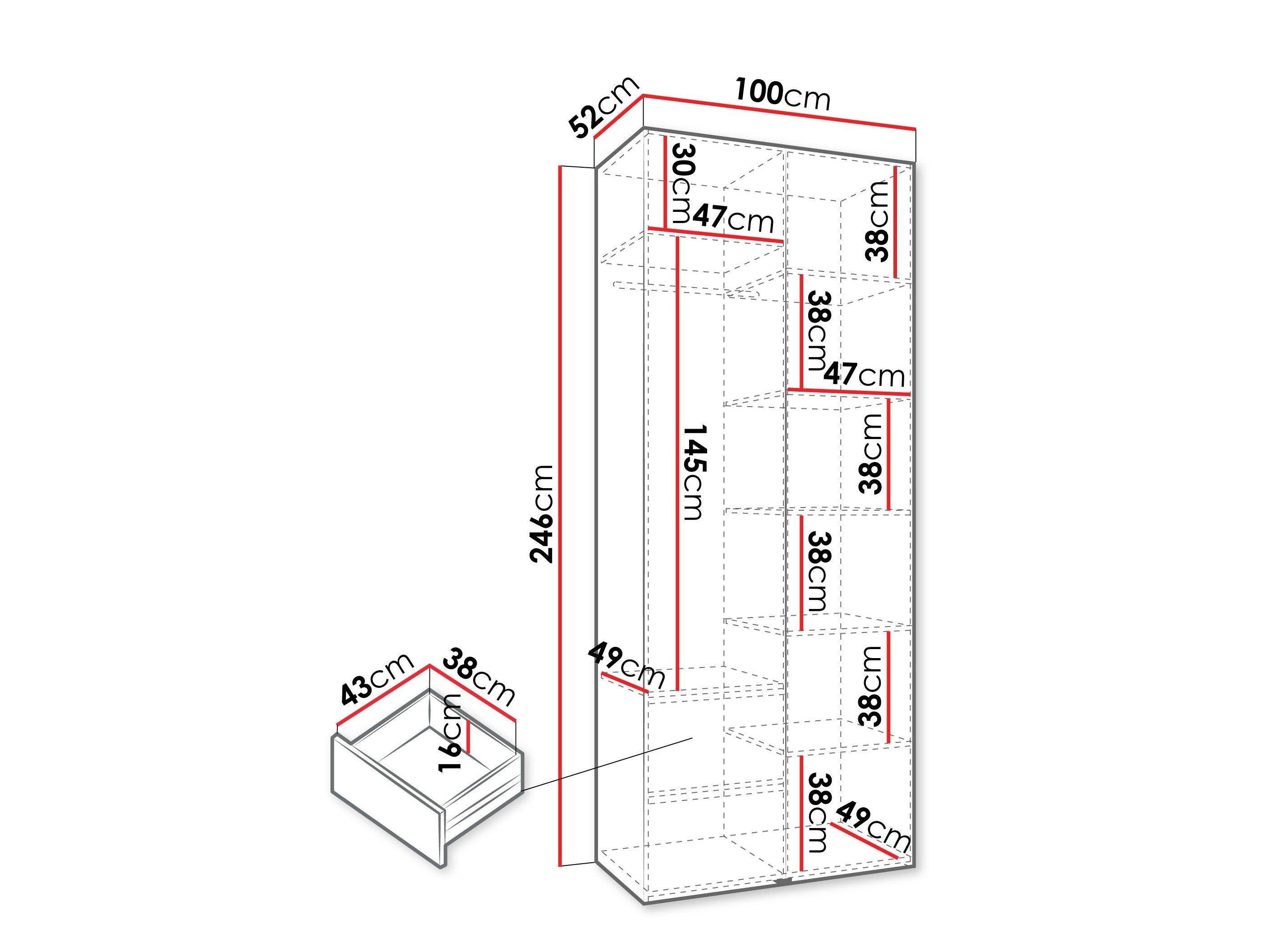 Armoire Hartford 569 (Cachemire)