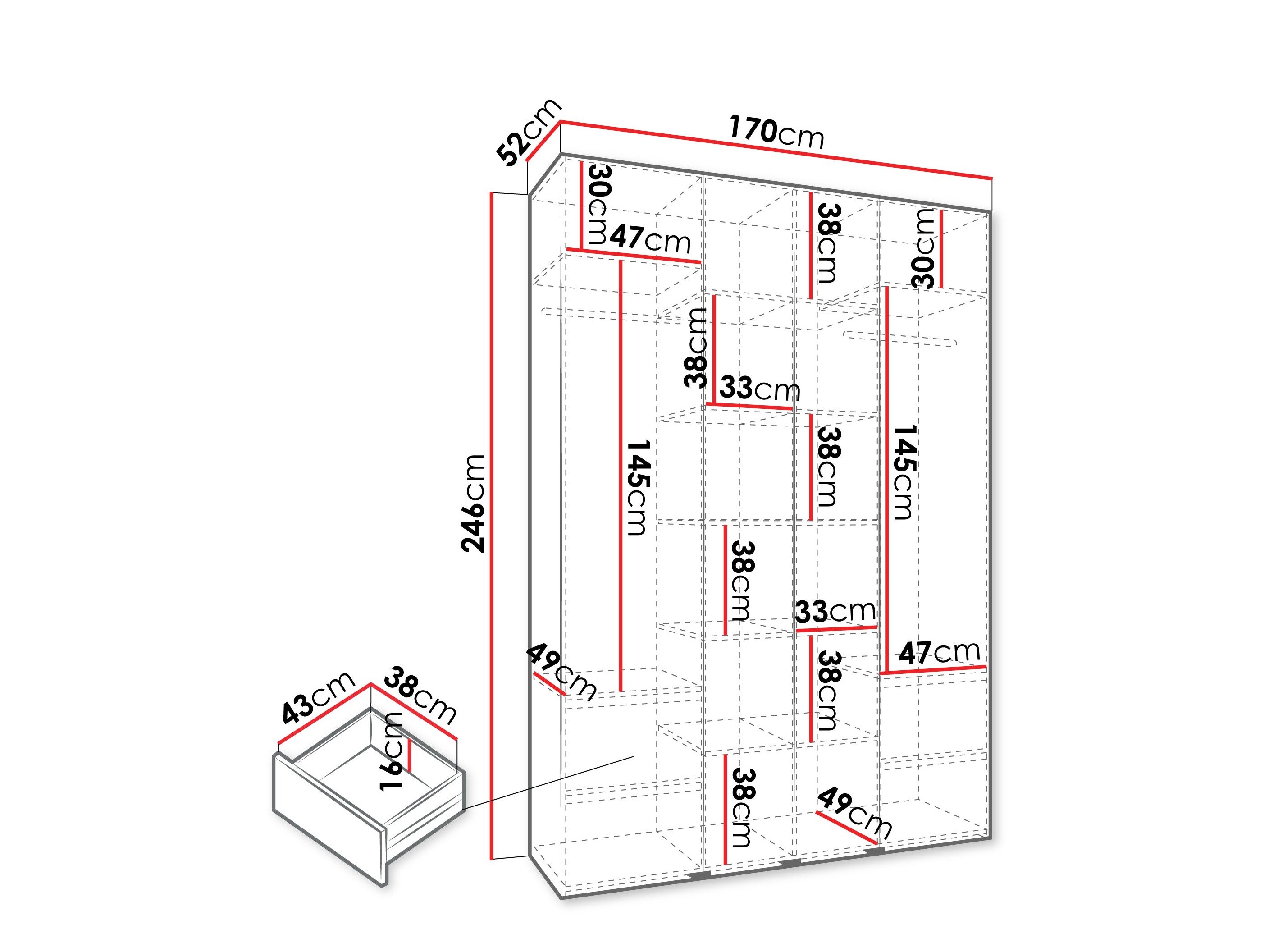Armoire Hartford 570 (Blanc)