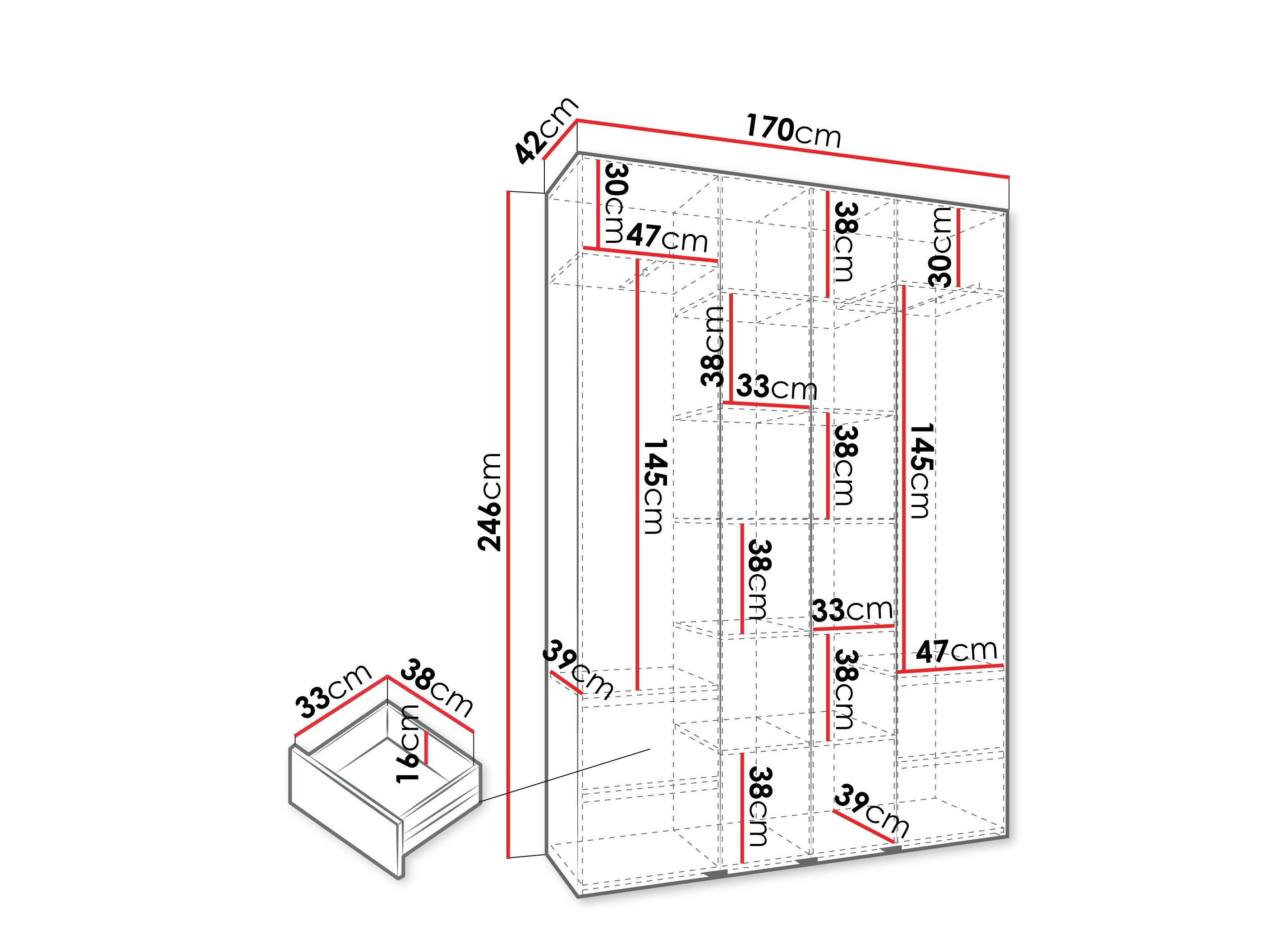 Armoire Hartford 570 (Blanc)