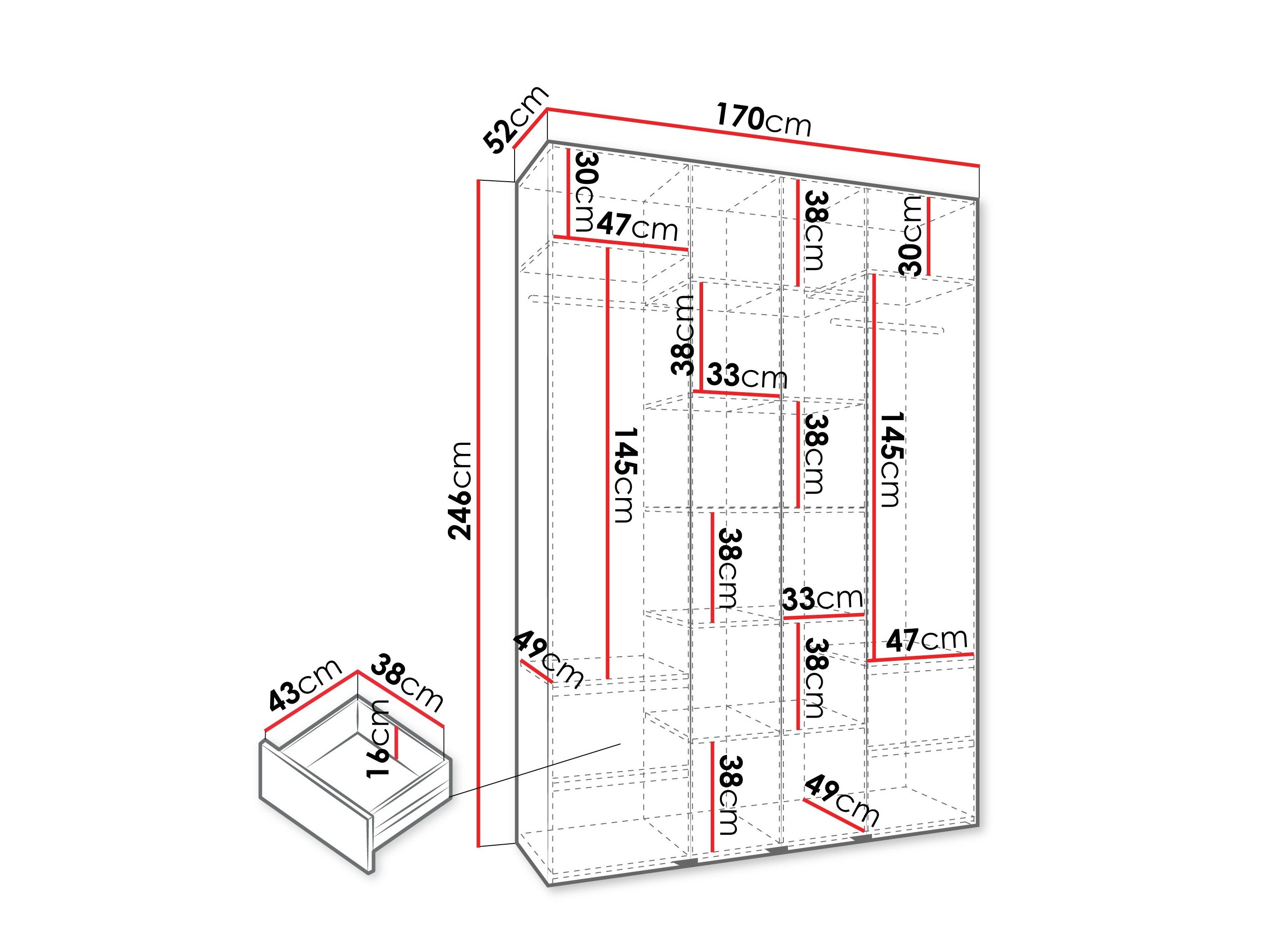 Armoire Hartford 570 (Blanc)