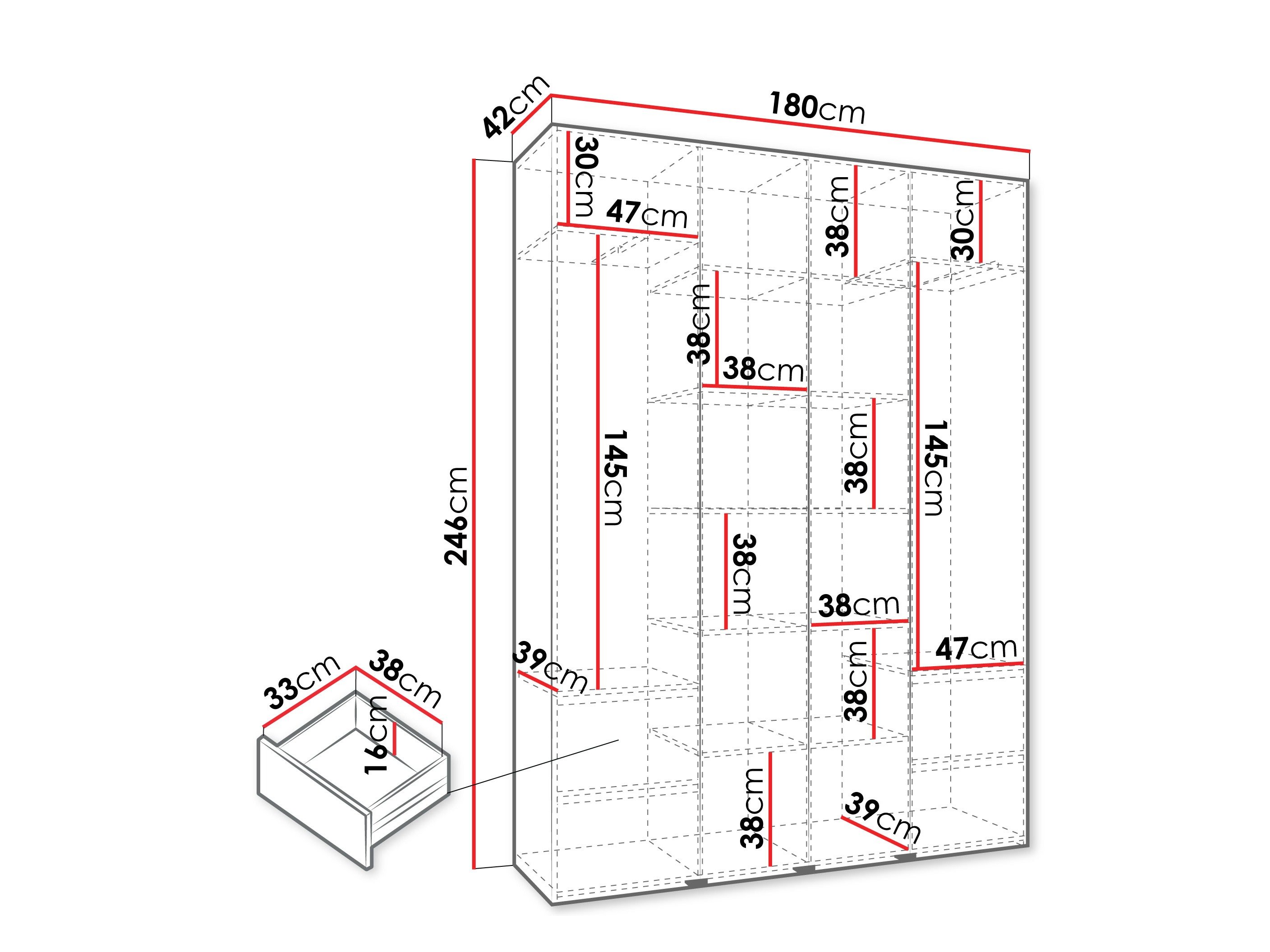Armoire Hartford 570 (Blanc)