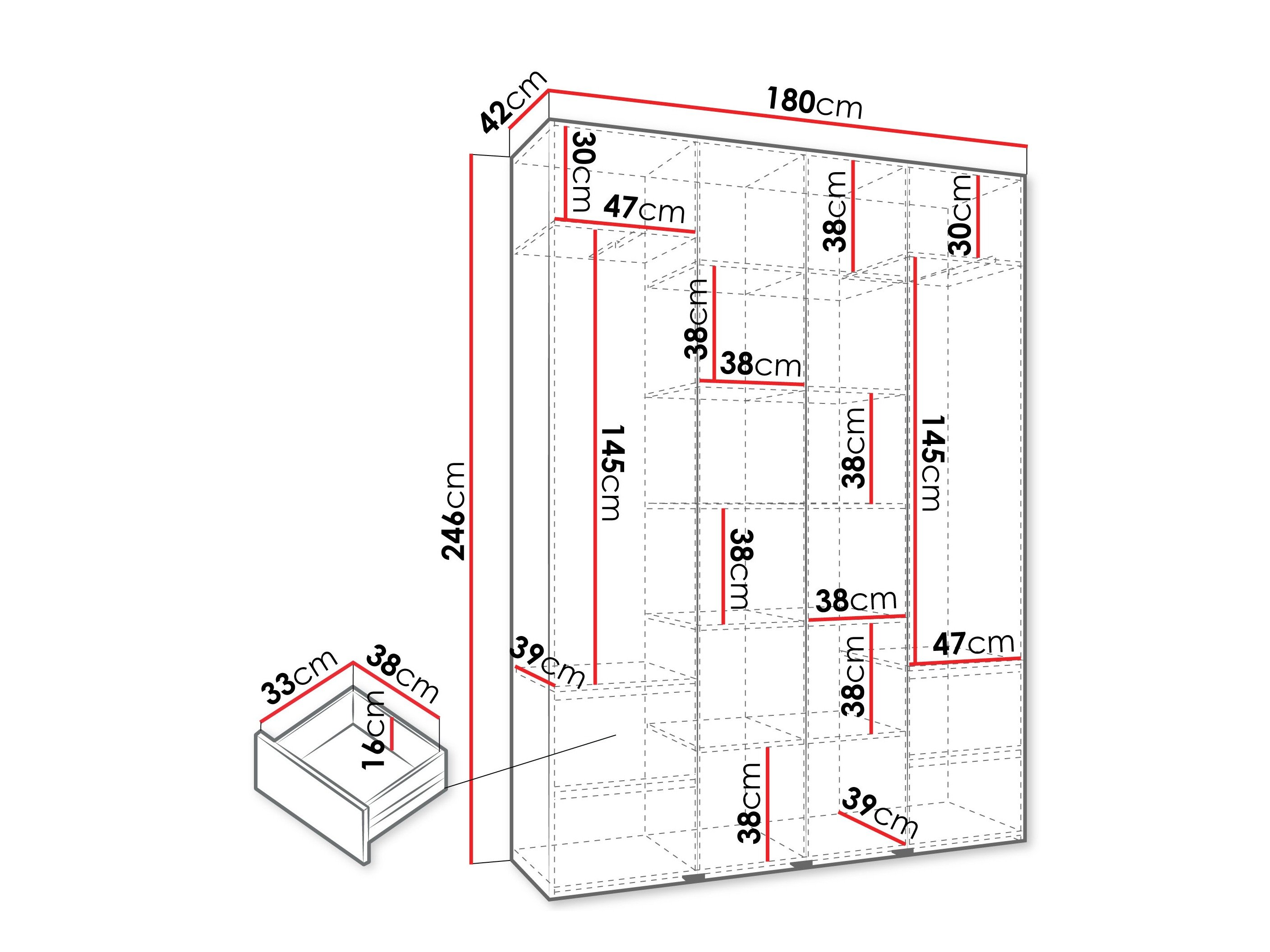 Armoire Hartford 570 (Blanc)