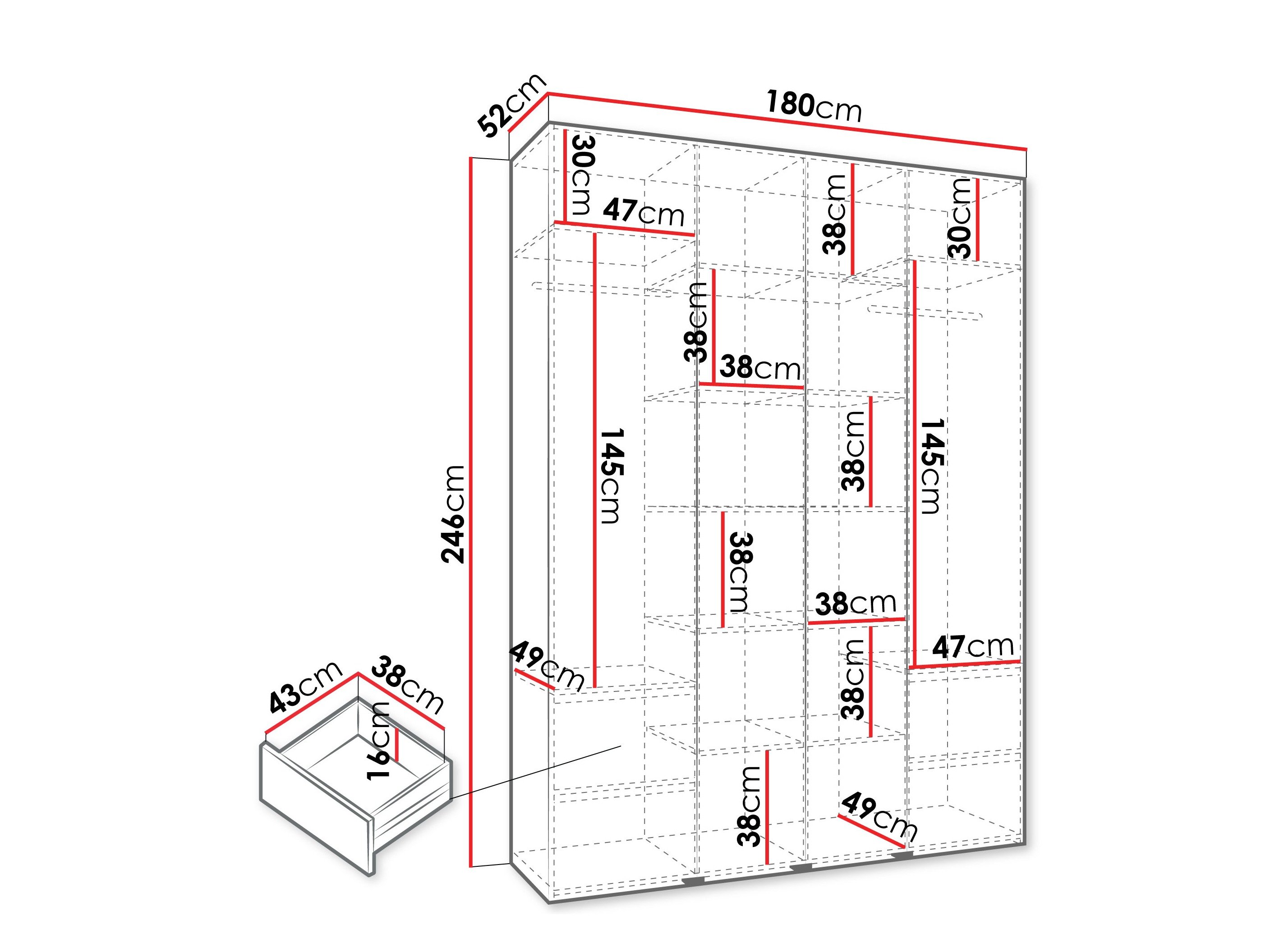 Armoire Hartford 570 (Blanc)