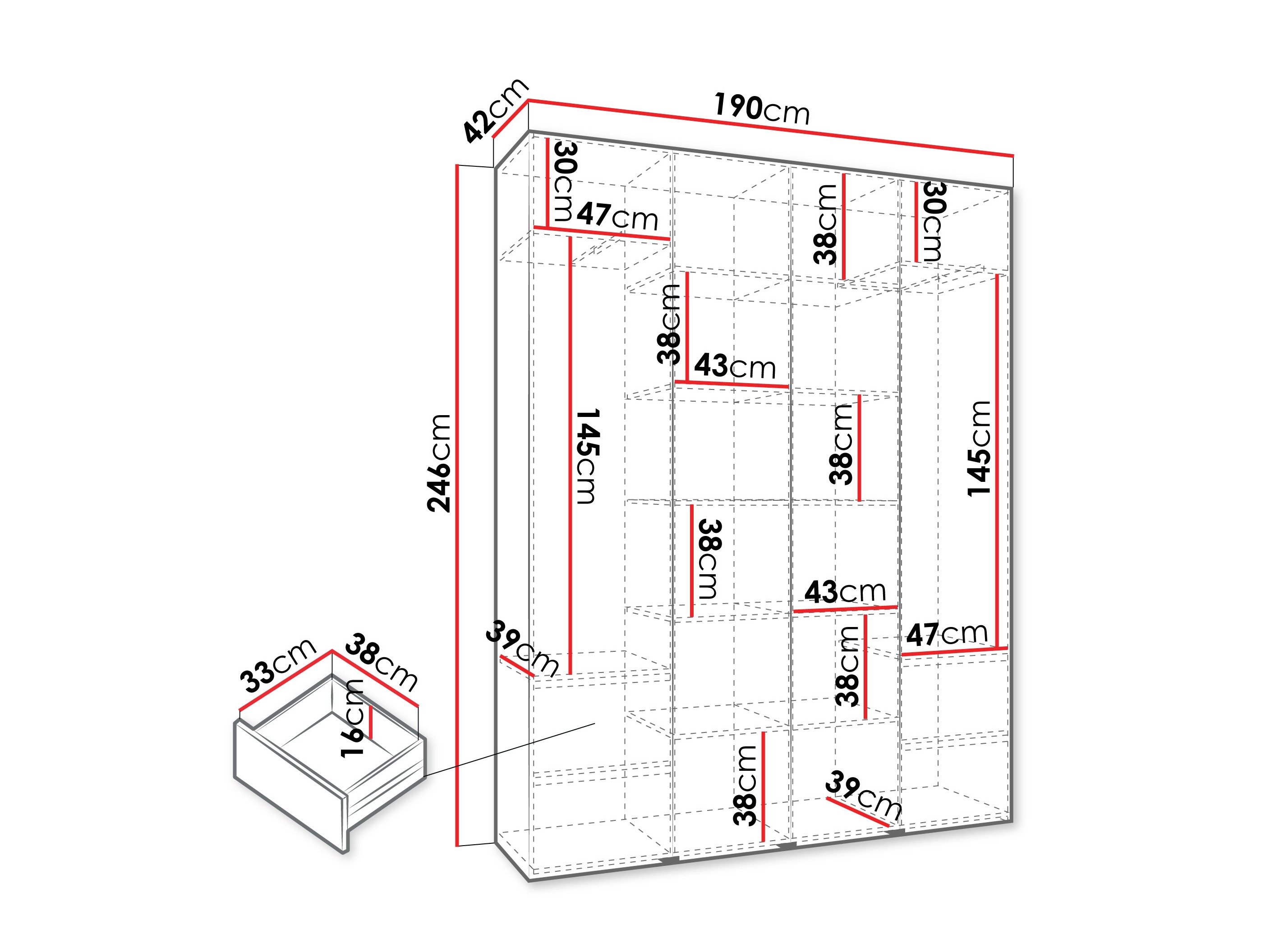 Armoire Hartford 570 (Blanc)