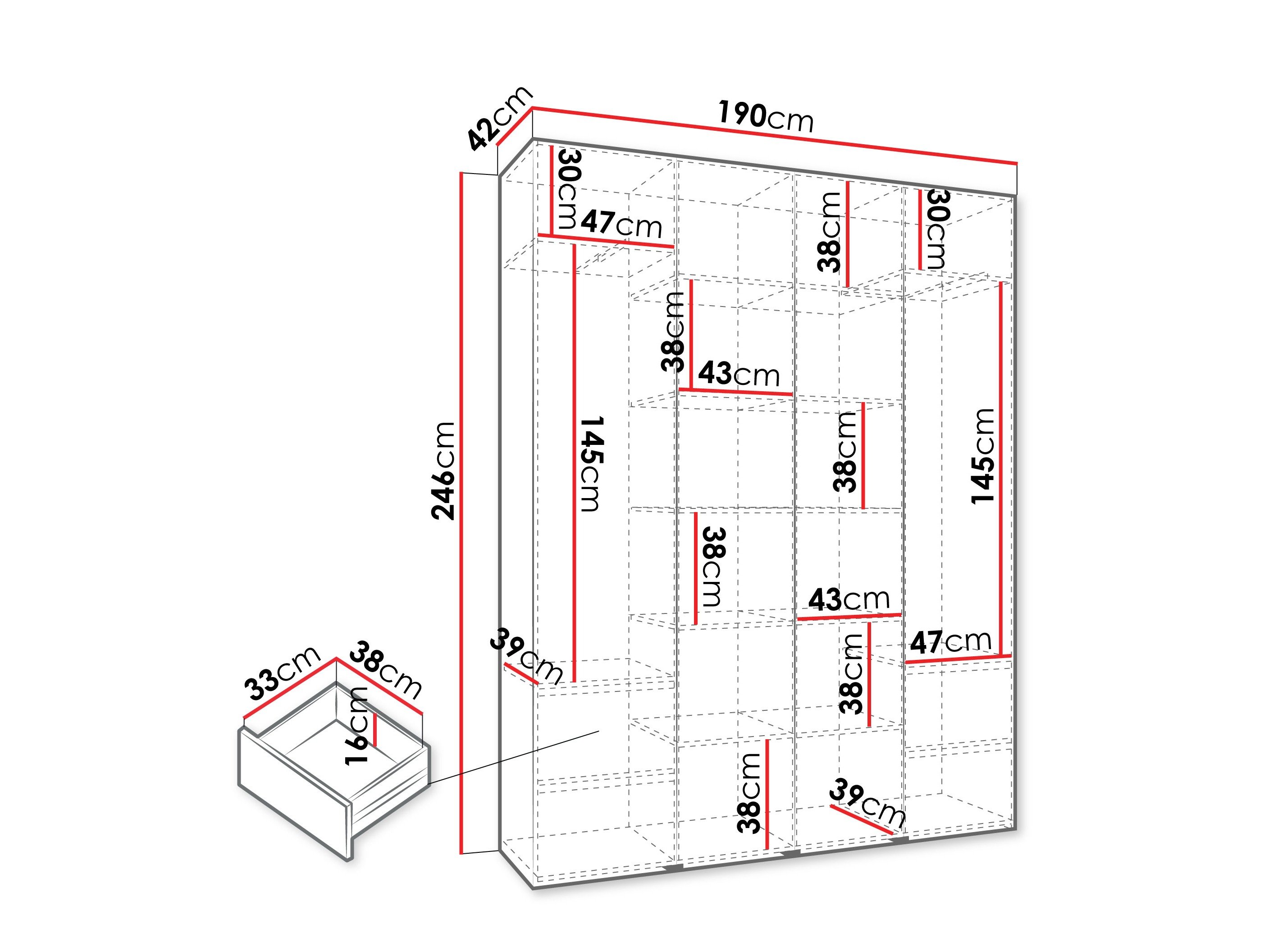 Armoire Hartford 570 (Blanc)