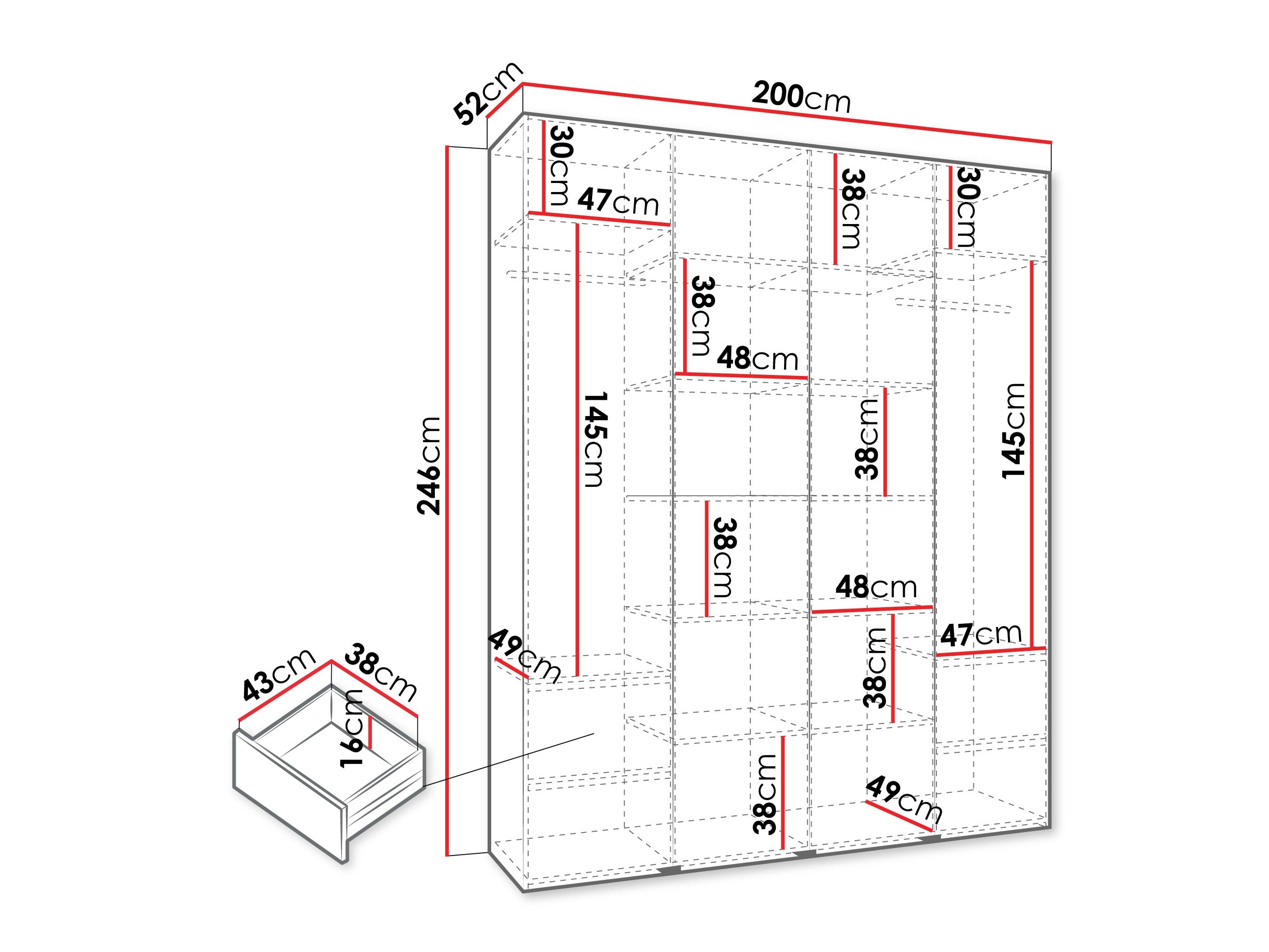 Armoire Hartford 570 (Blanc)