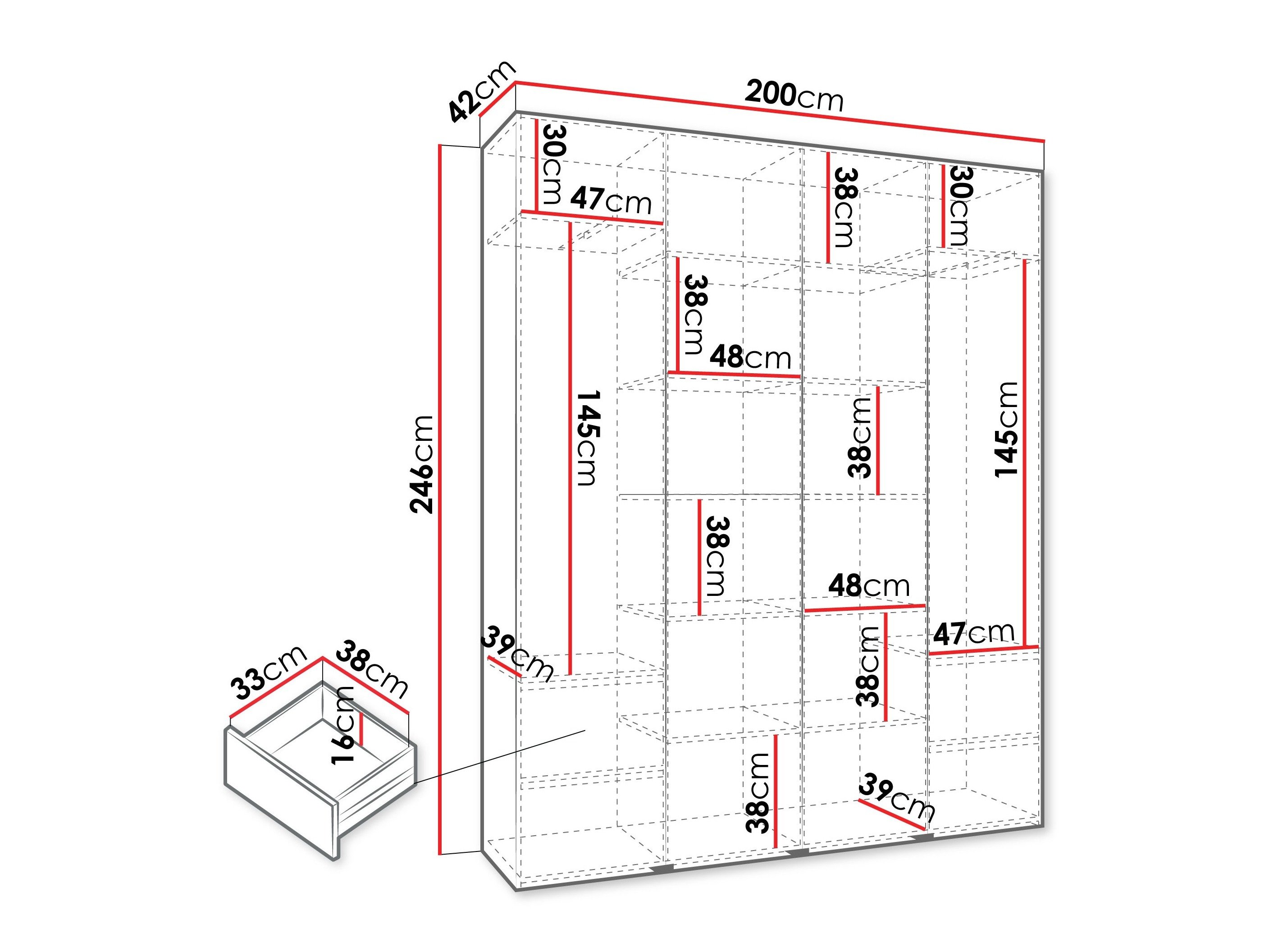 Armoire Hartford 570 (Blanc)