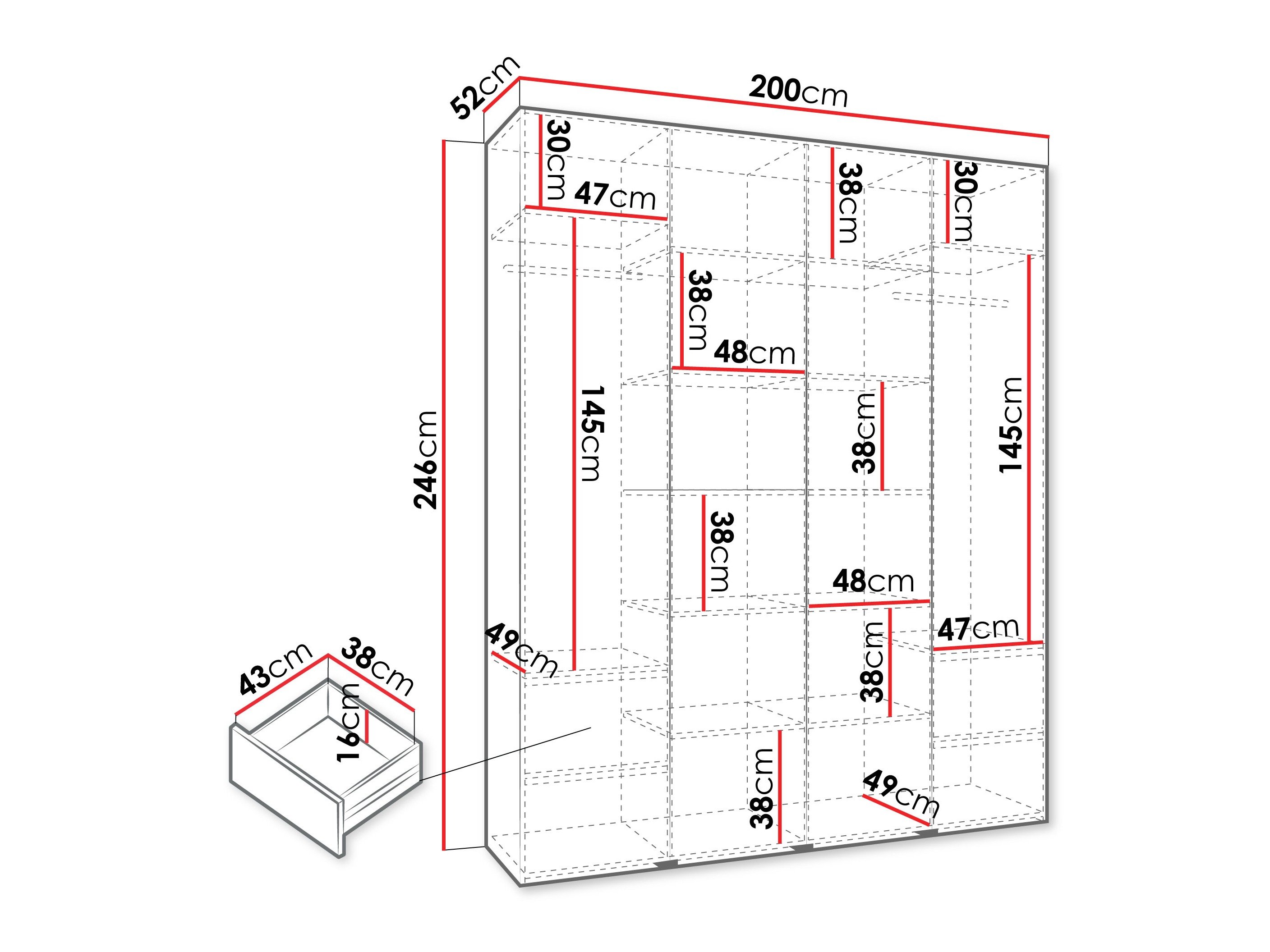 Armoire Hartford 570 (Blanc)