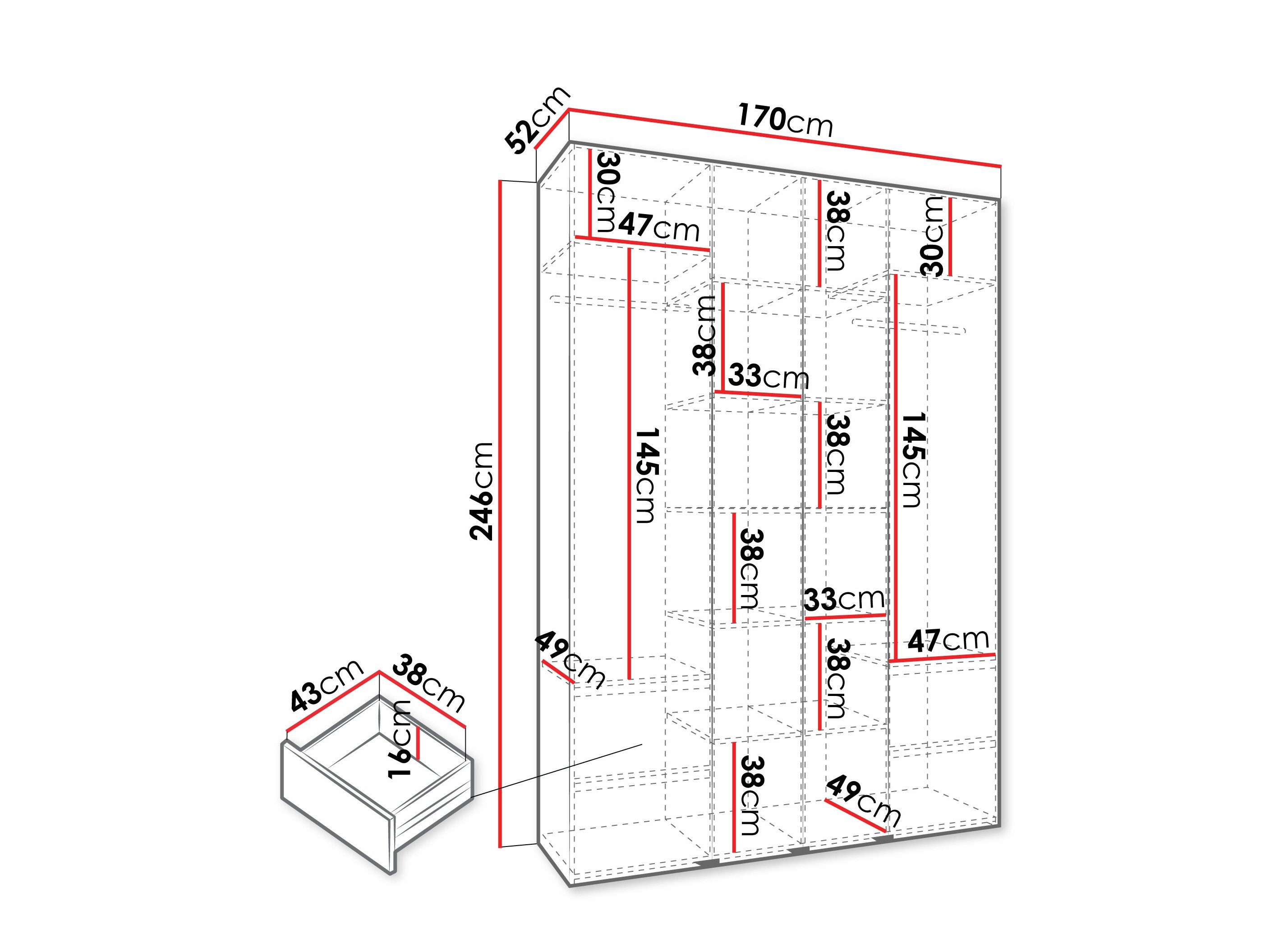Armoire Hartford 570 (Cachemire)