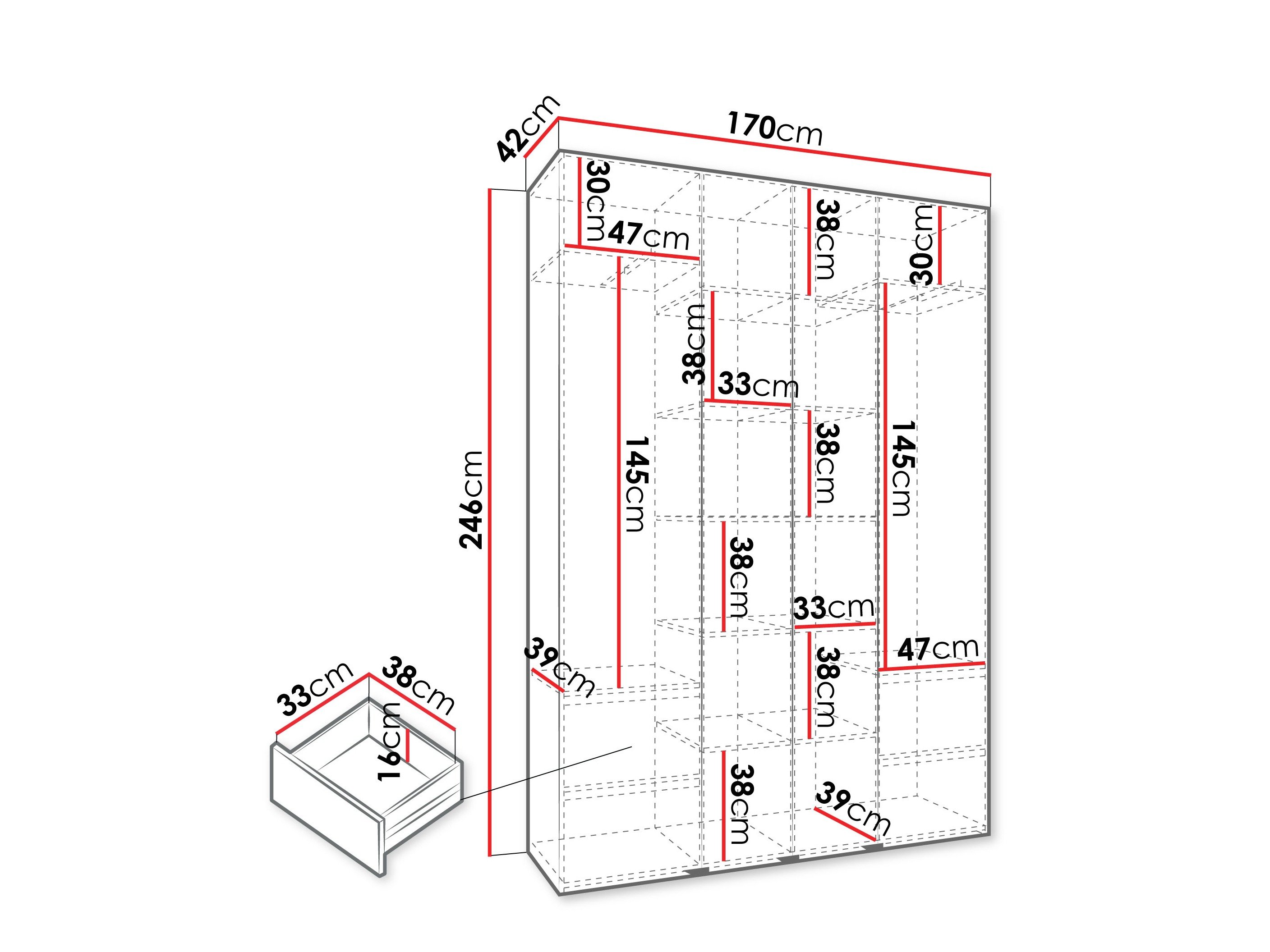 Armoire Hartford 570 (Cachemire)