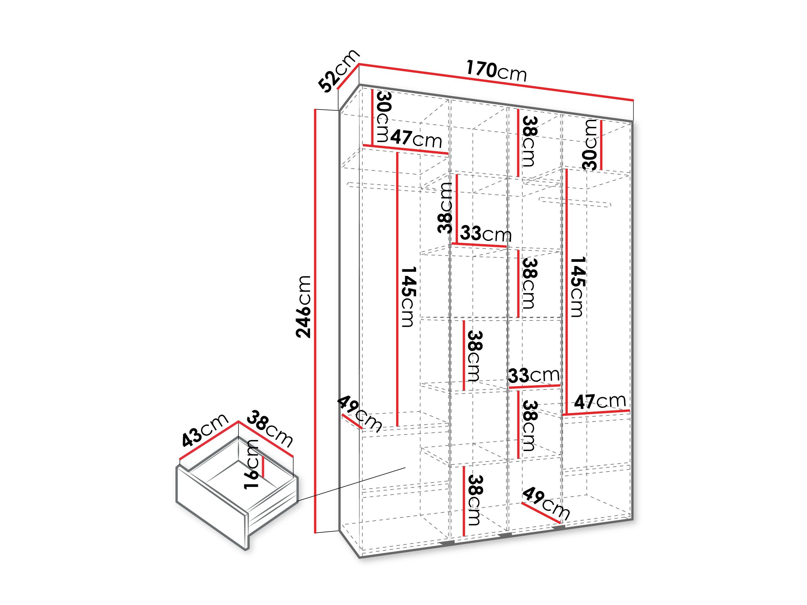 Armoire Hartford 570 (Cachemire)