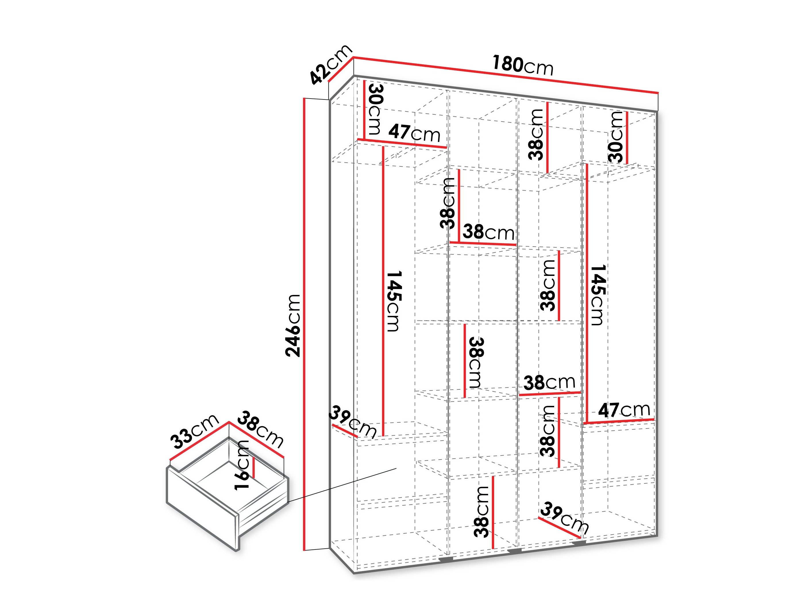 Armoire Hartford 570 (Cachemire)