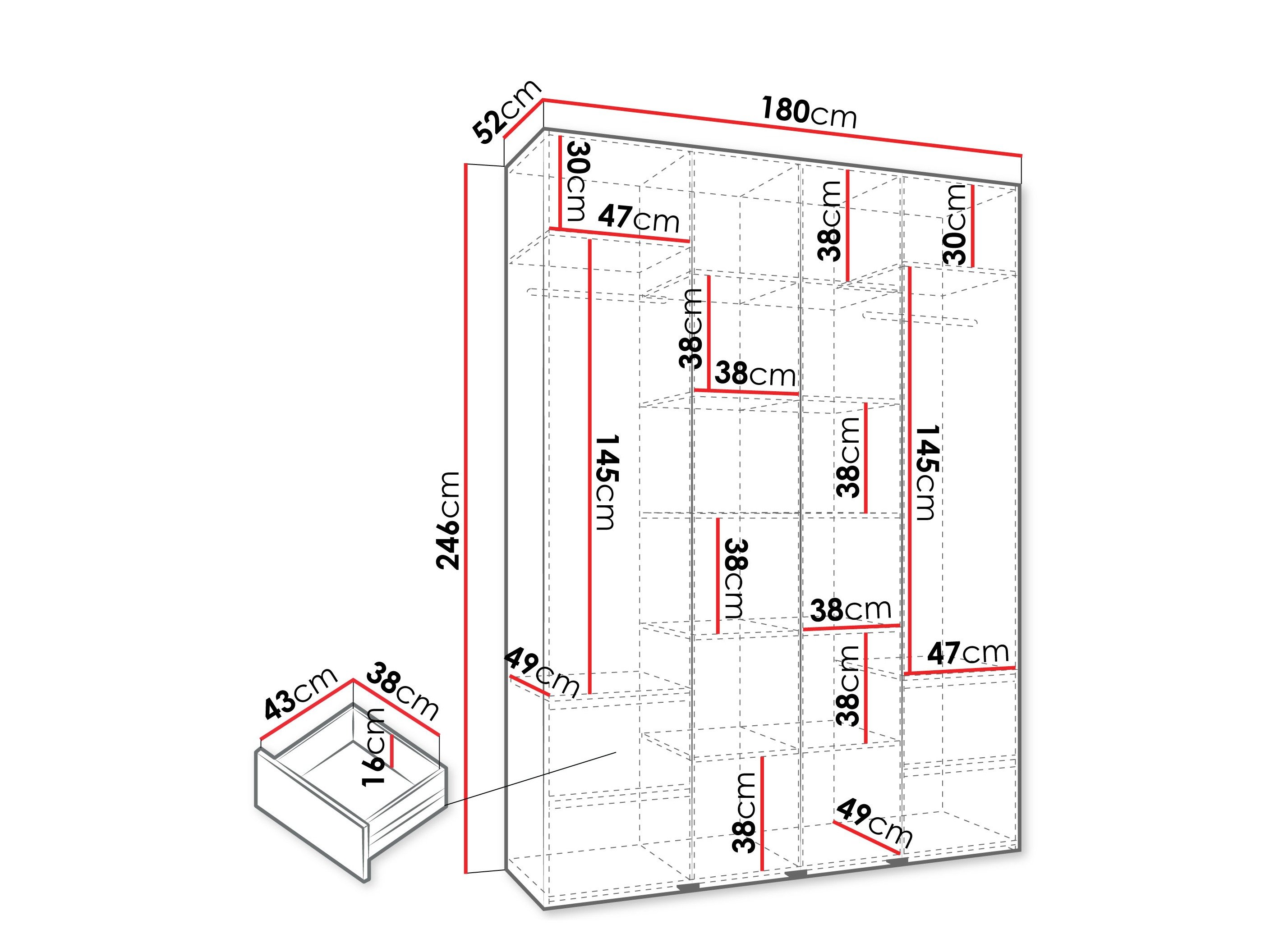 Armoire Hartford 570 (Cachemire)