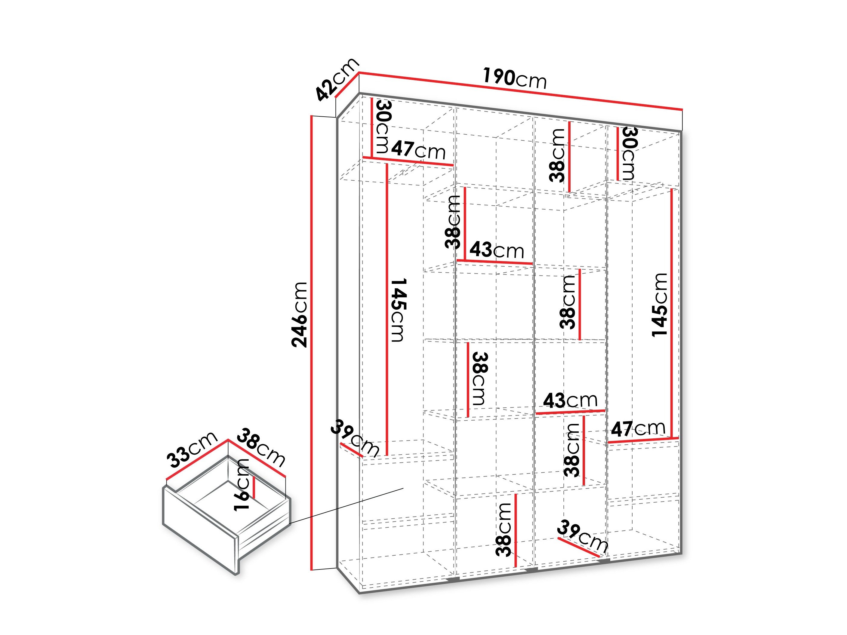 Armoire Hartford 570 (Cachemire)
